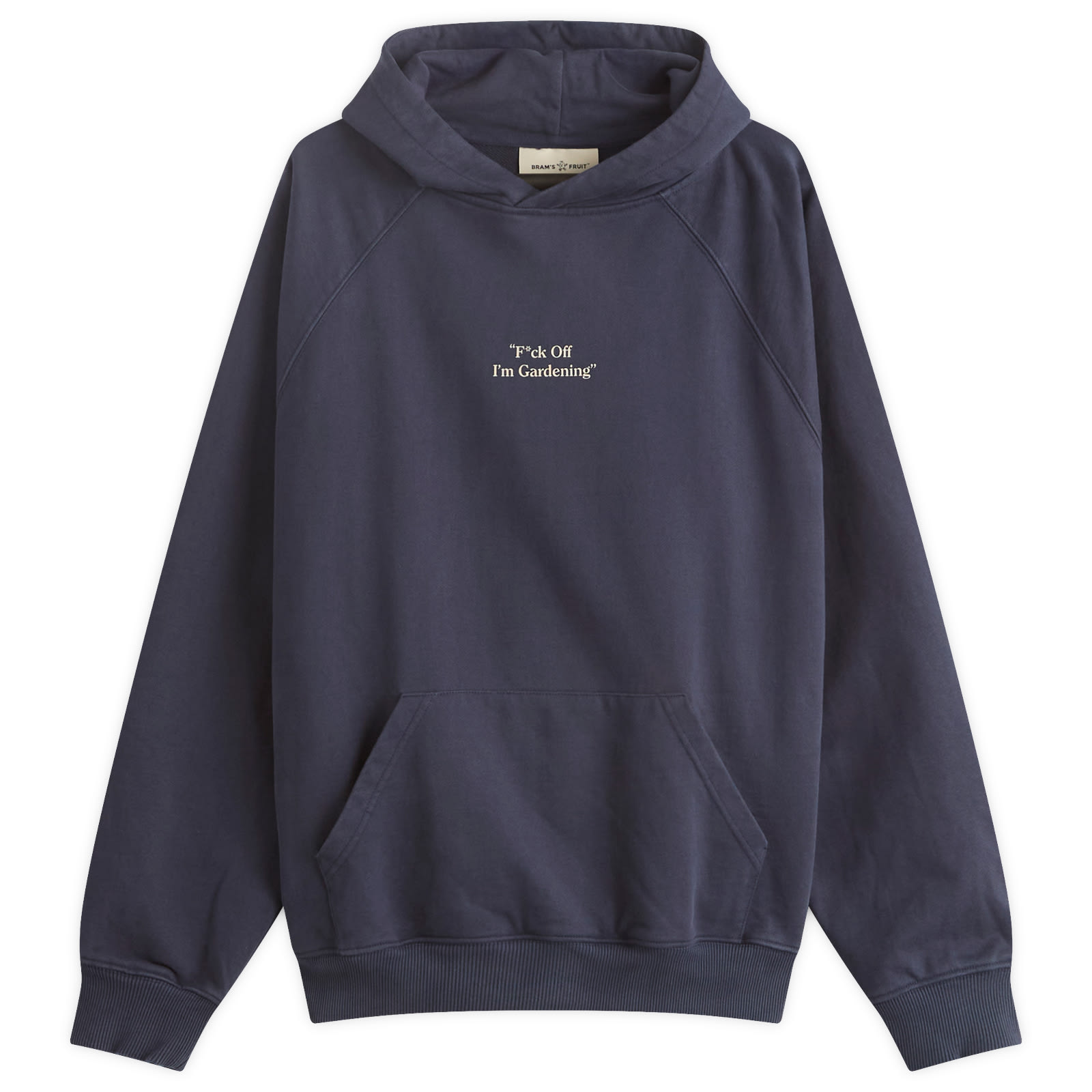 Bram’s Fruit Men’s F*Ck Off Raglan Hoodie Solid Midnight Blue
