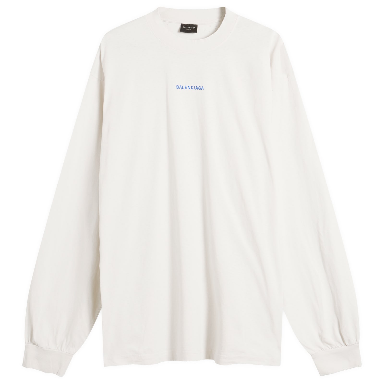 Tシャツ・カットソー BALENCIAGA TOP (744449TSVO9 8016) Balenciaga Logo Back Dry Jersey Long Sleeve Medium Fit T-Shi