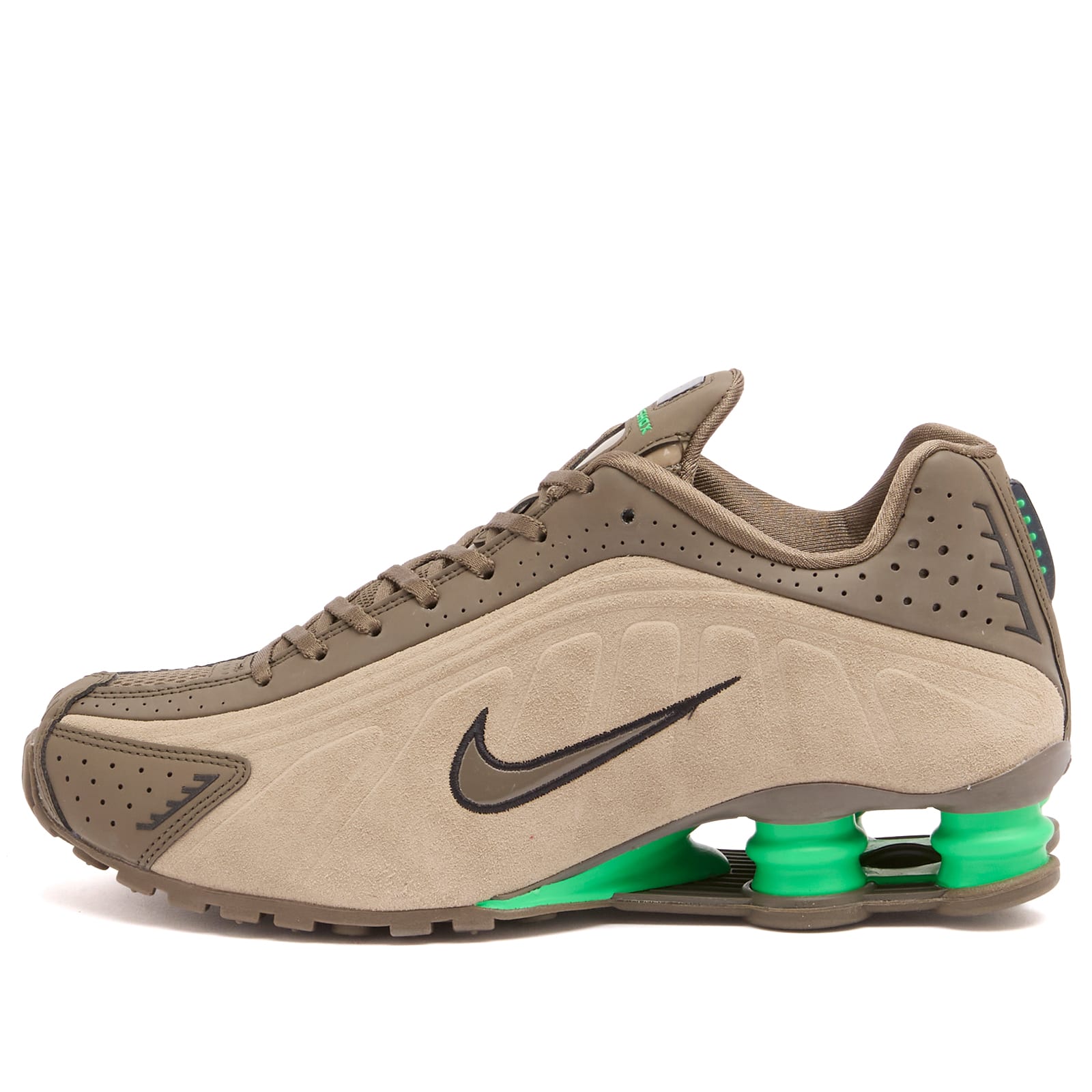 Nike Women's Khaki/Green/Black Shox R4 Se W Sneaker