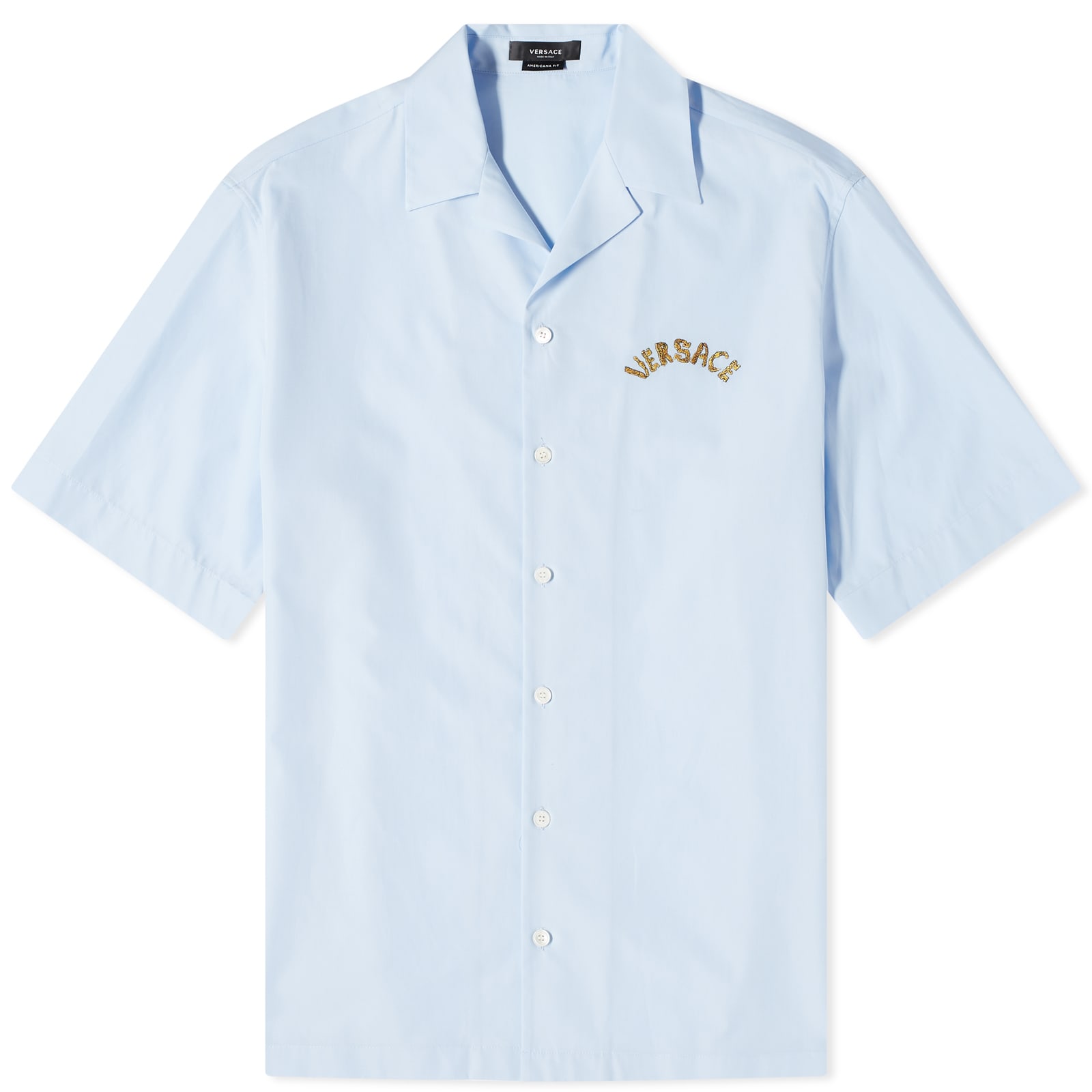 Versace Logo Vacation Shirt Light Blue END. (US)