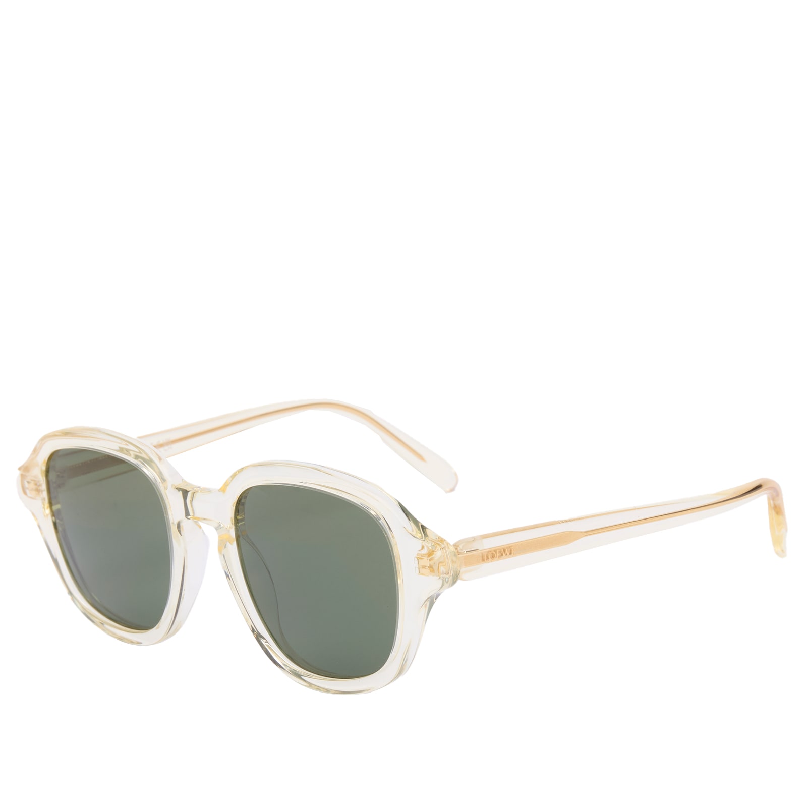 Loewe LW40163I 57N Square Sunglasses – Transparent Yellow\\Green LOEWE EYEWEAR Screen square-frame marbled acetate sunglasses  main image 2