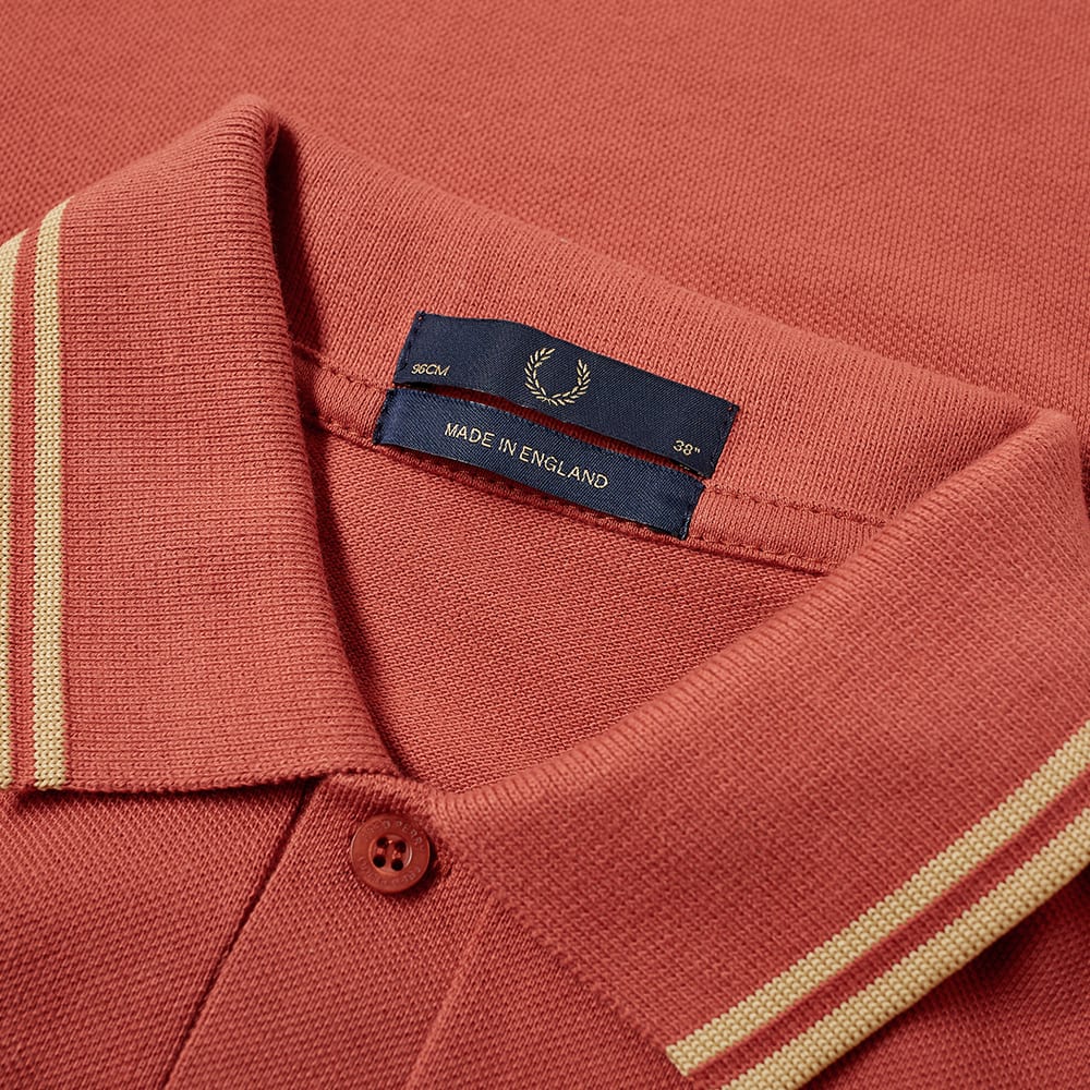 Fred Perry Original Twin Tipped Polo Rust & Champagne | END.