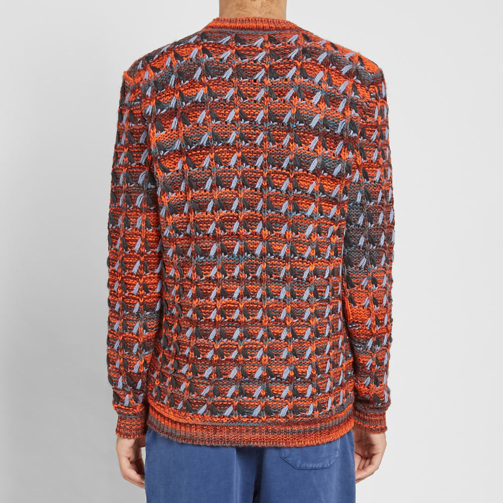 Acne Studios Kobra Wool Blend Knit Rosewood & Red Melange ...