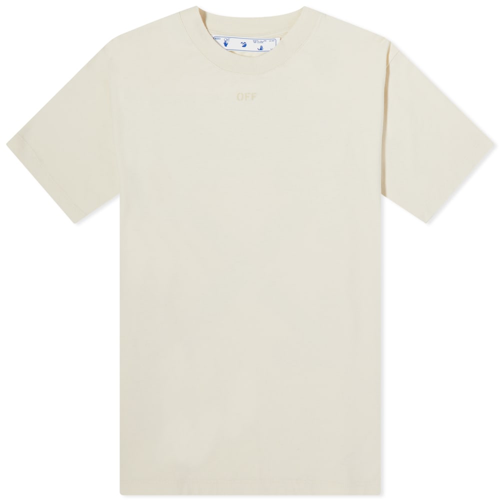 off white plain tee