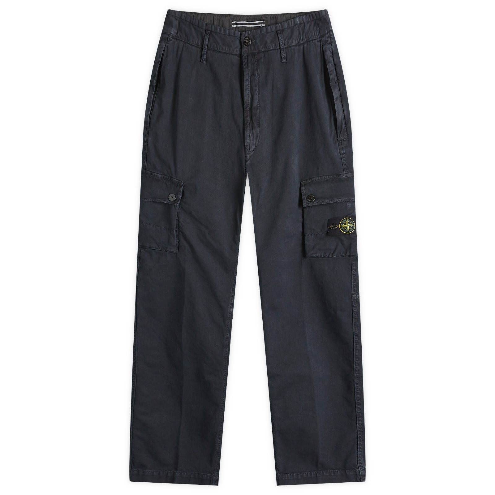 Stone Island Brushed Cotton Canvas Cargo Pants Navy Blue | END. (GB)