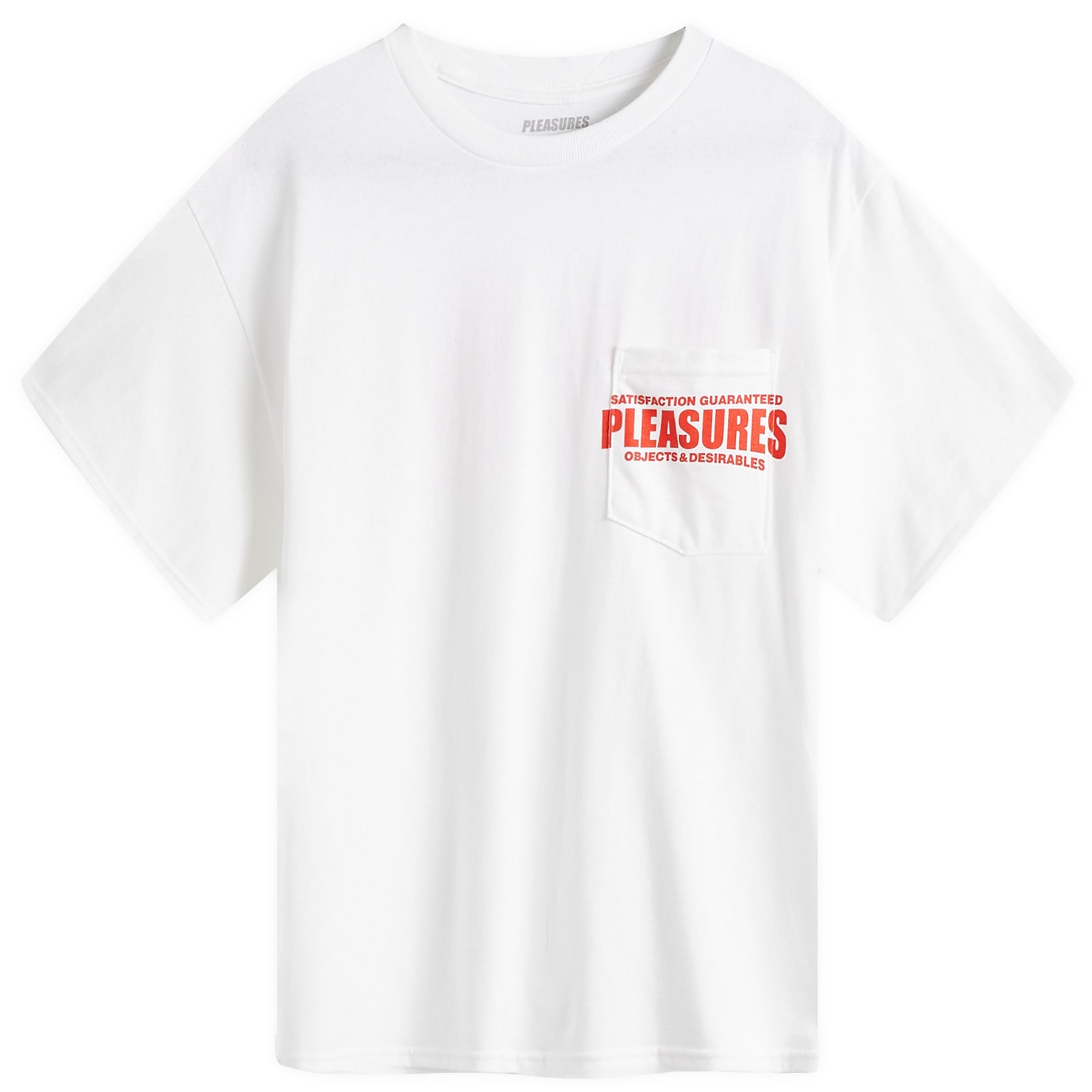 Pleasures Staff Pocket T-Shirt White | RvceShops 