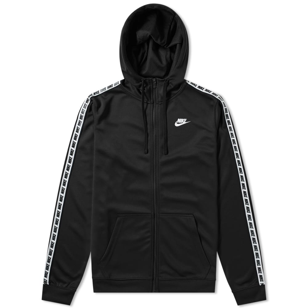 Nike Repeat Poly Zip Hoody Black & White | END.