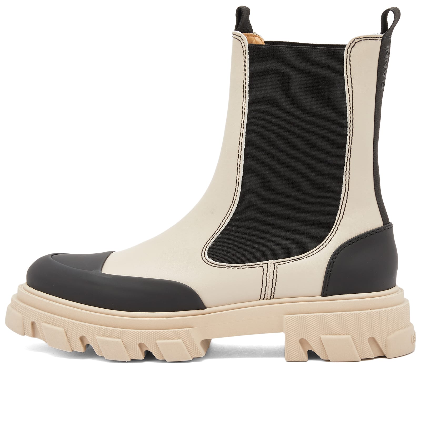 関税送料込♪GANNI/CLEATED MID CHELSEA BOOT Taos Taupe GANNI Cleated Mid Chelsea Boot Taos Taupe | END. (US)