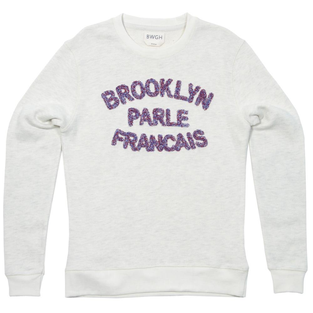 Brooklyn We Go Hard Brooklyn Parle Francais Sweat Beige & Multi | END. (TW)