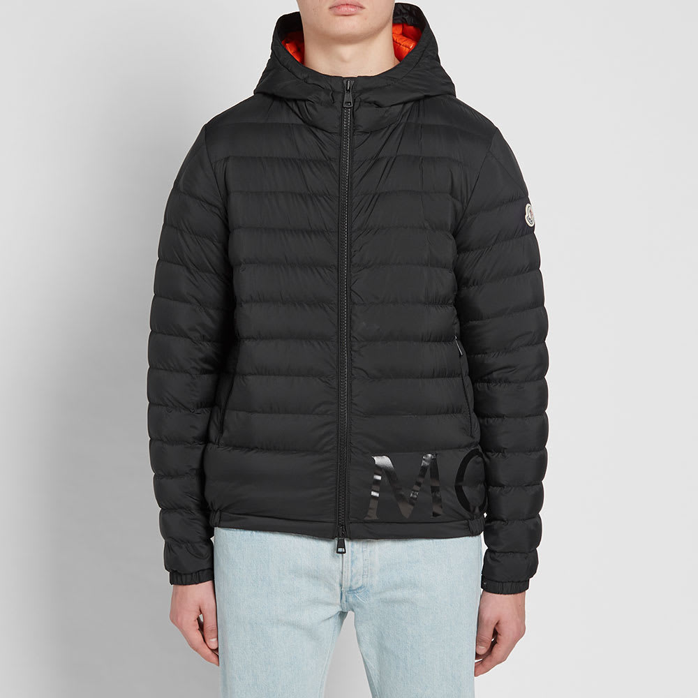 Moncler Dreux Hooded Down Jacket Black & Orange | END. (US)