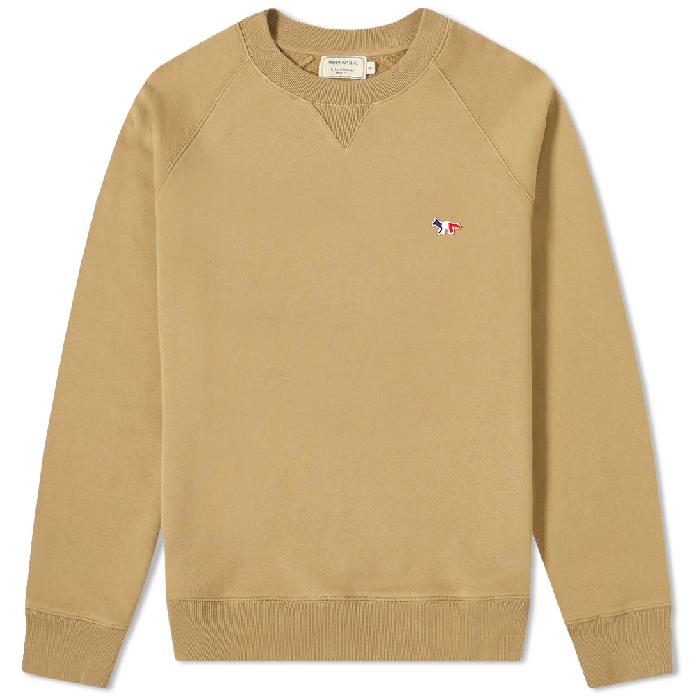 maison kitsuné tricolour fox crew sweat
