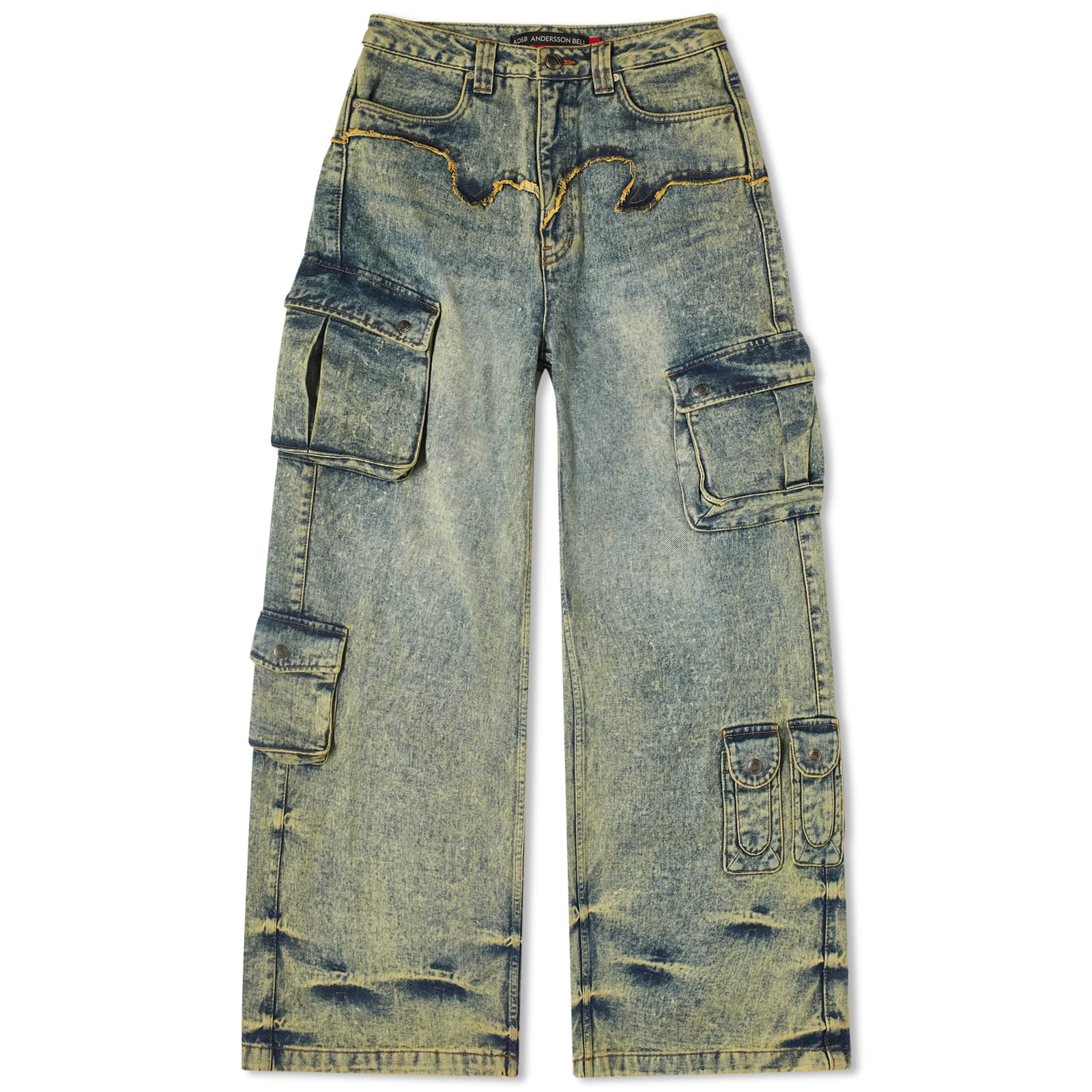 Andersson Bell Simiz Denim Cargo-Jeans Coated Yellow | END. (US)