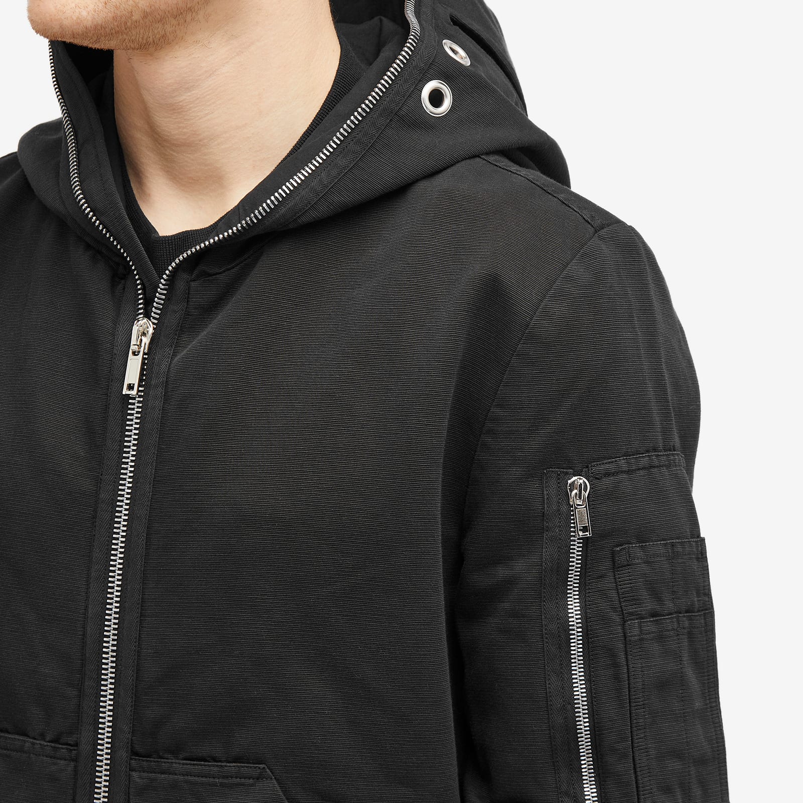Rick Owens DRKSHDW Men's Gimp Flight Bomber Jacket Black