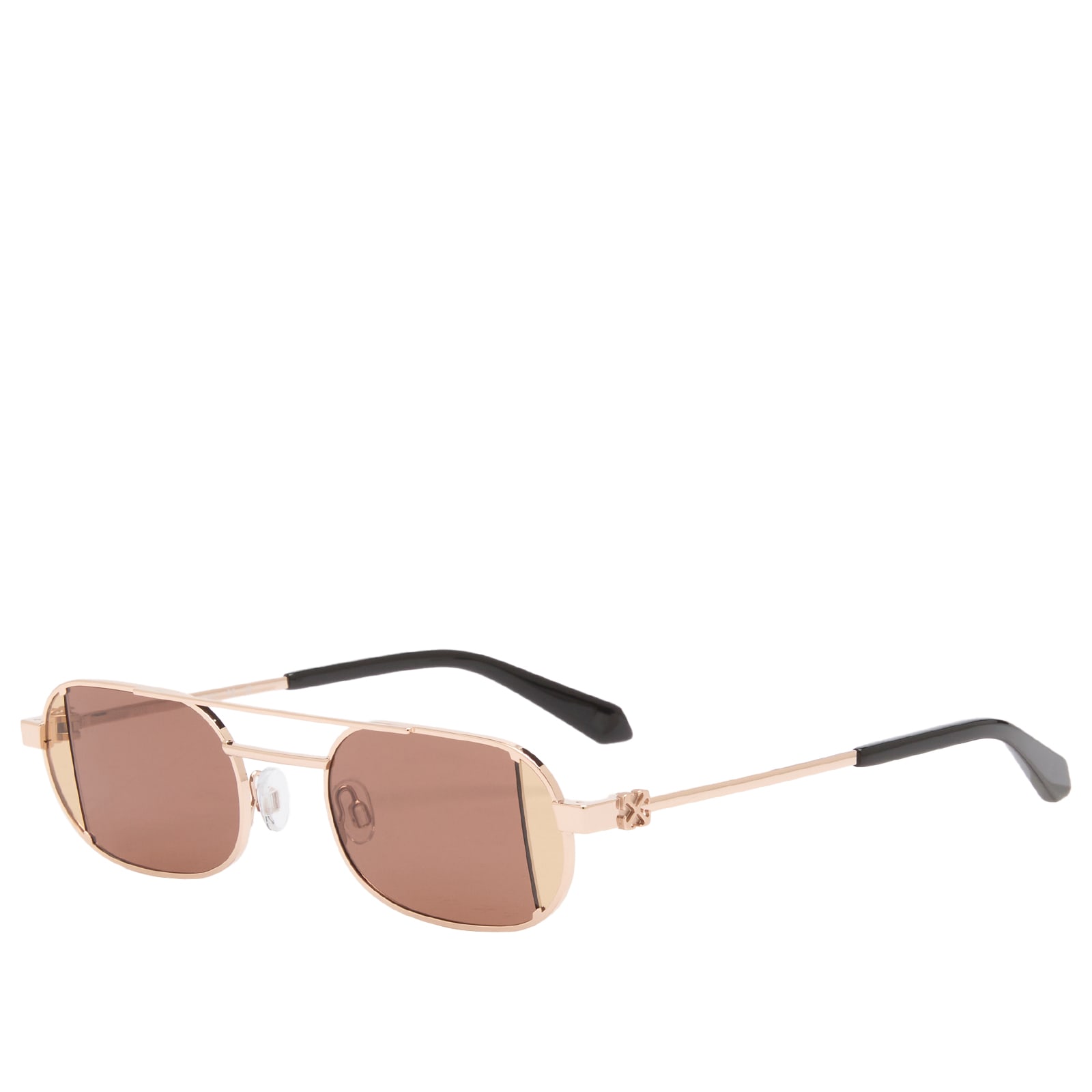 【送料&関税込】Off-White Lynn Sunglasses - Unisex Off-White Lynn Sunglasses Gold & Brown | END. (CA)