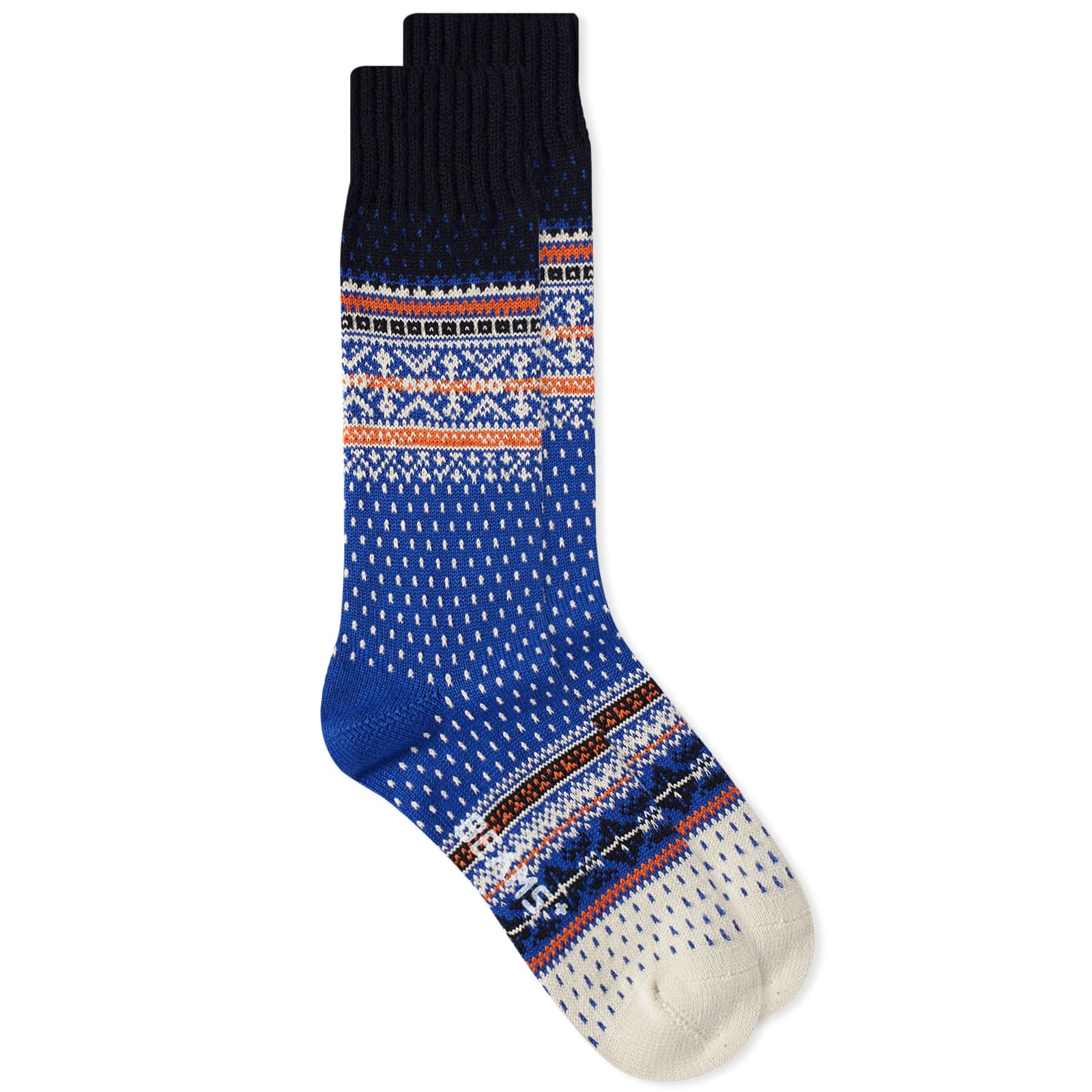 Beams Plus Nordic Sock Blue Base END.