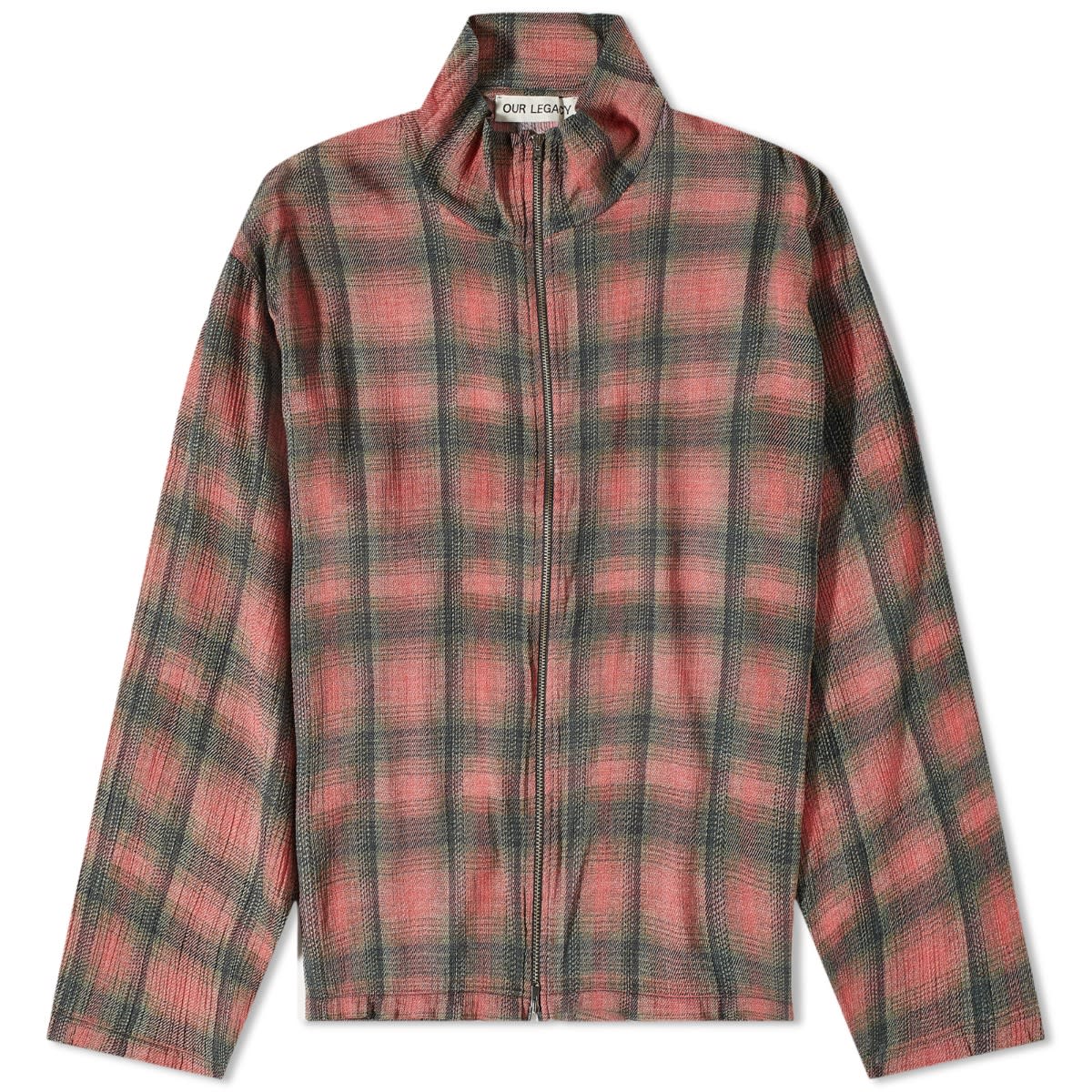 Our Legacy Checked Zip Track Shirt Big Lumbercheck Print
