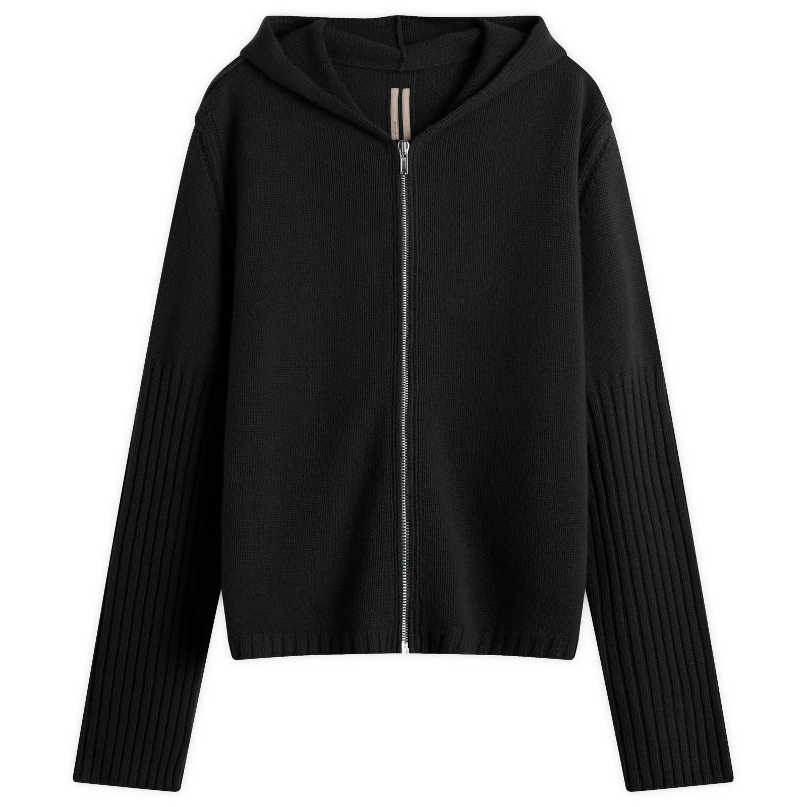 Rick Owens Men's Knit Zip Through Black - Curated Menswear