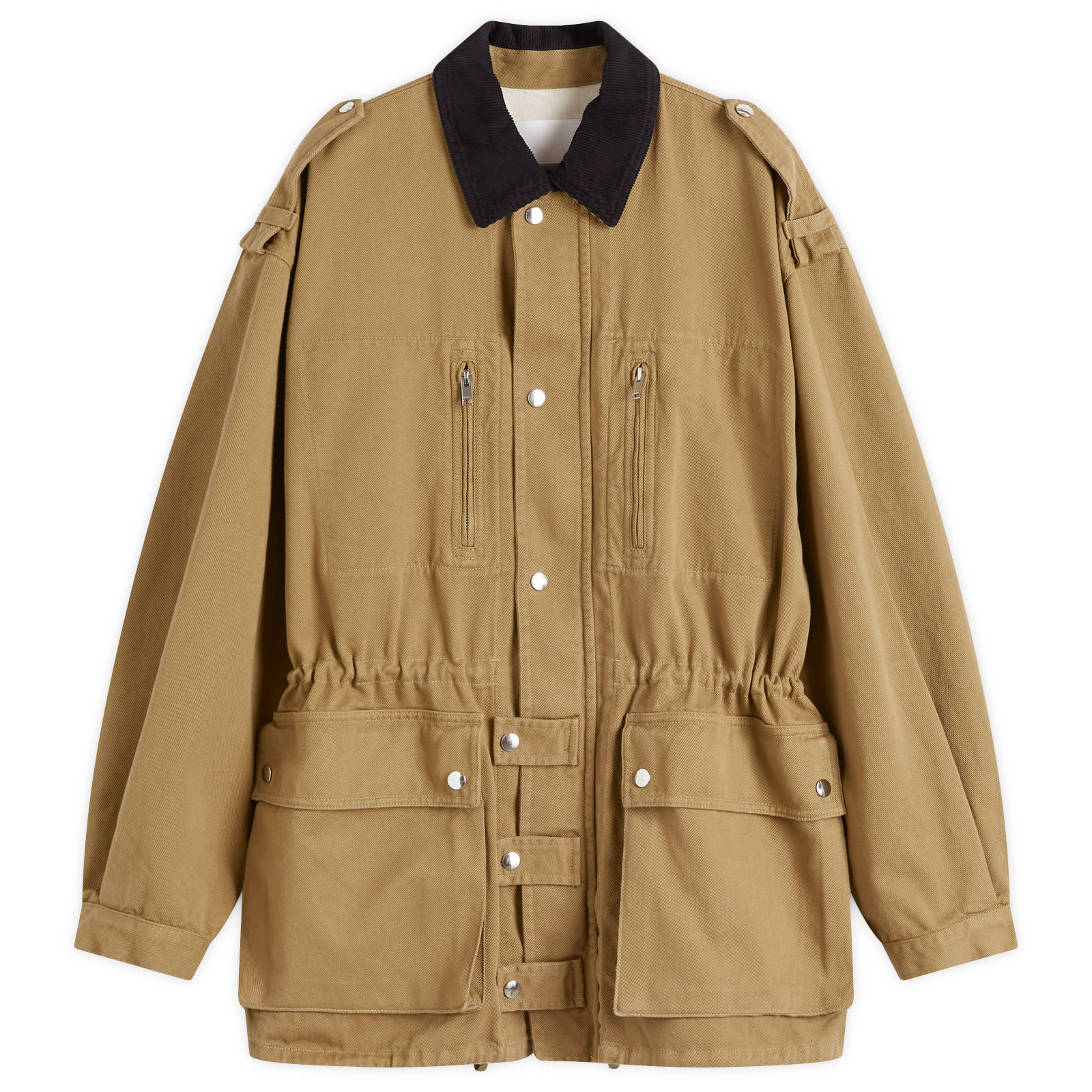 ISABEL MARANT|COATS (ELOAN UTILITY JACKET (VE0386HA B3G Isabel Marant Men's Eloan Utility Jacket Khaki | 24AVE0386HA