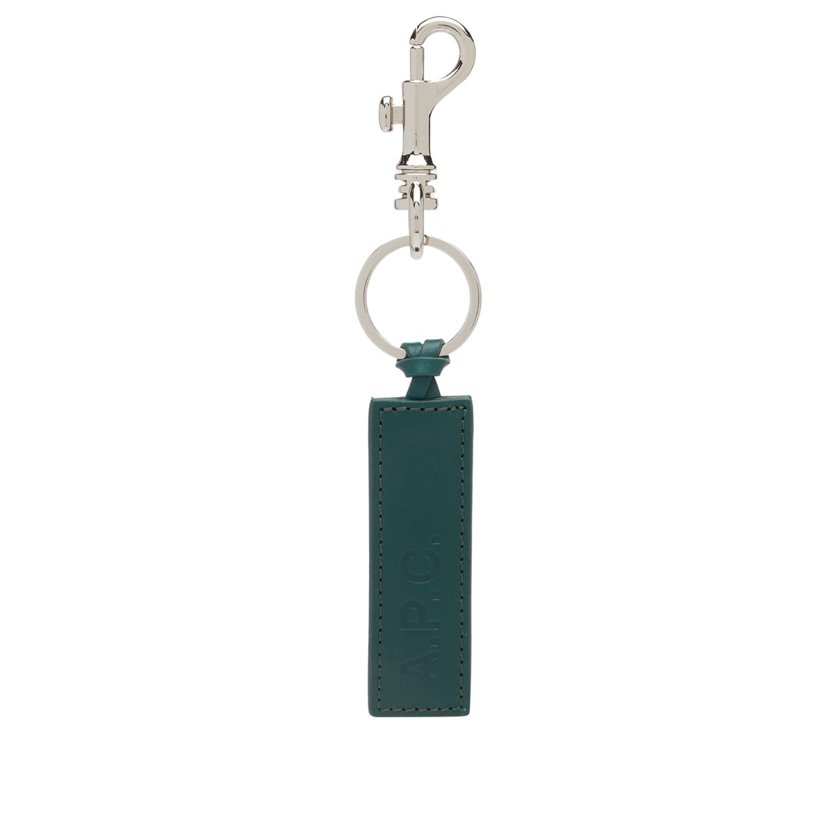 Pec Key Rings A.P.C. Leather Logo Keyring Bottle Green | END. (HK)