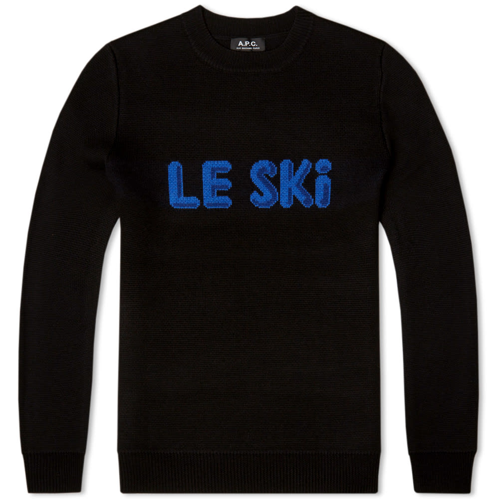A.P.C. Le Ski Crew Knit Black | END. (FR)