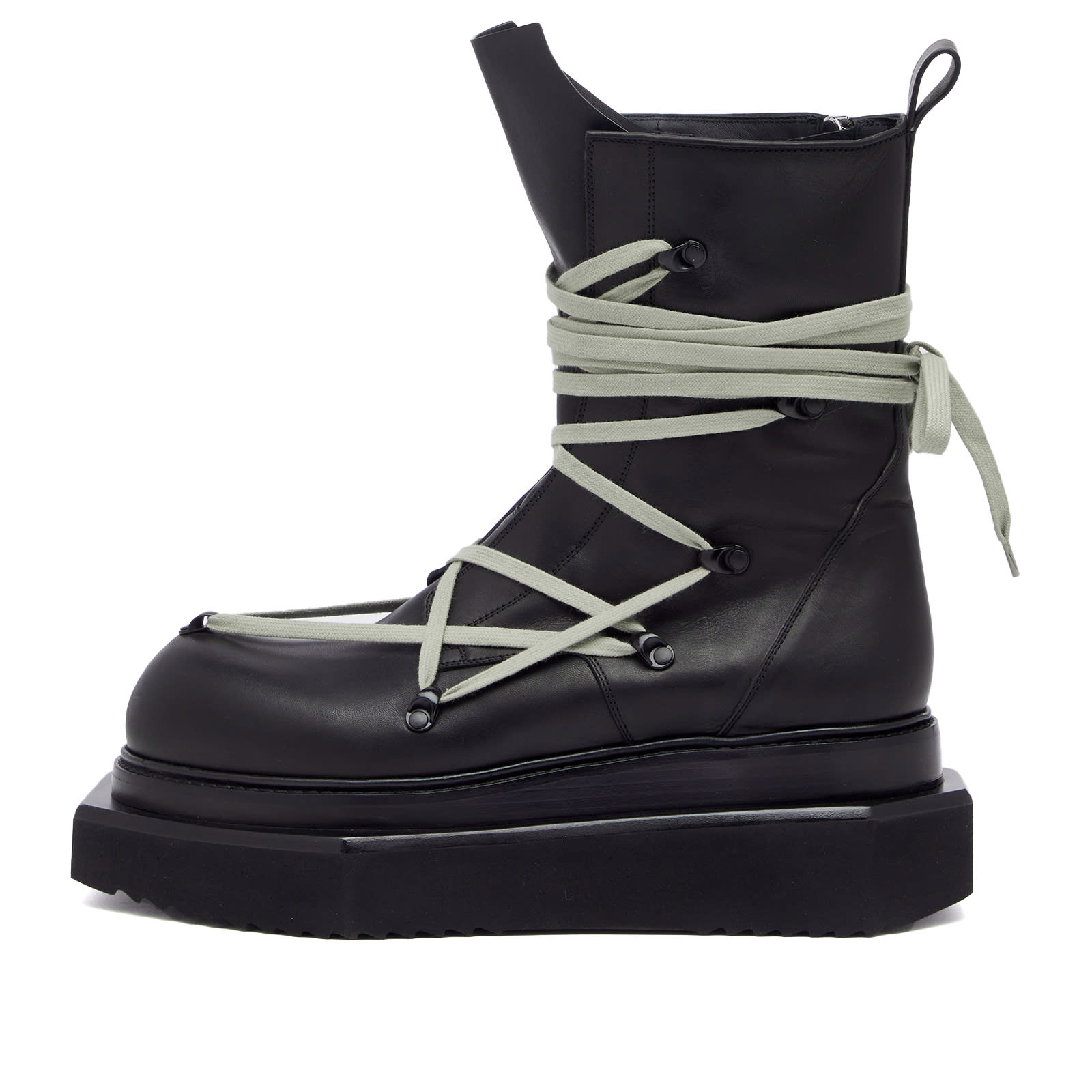 Rick Owens Pentalaced Turbo Cyclops Boot Black & Pearl | END. (US)