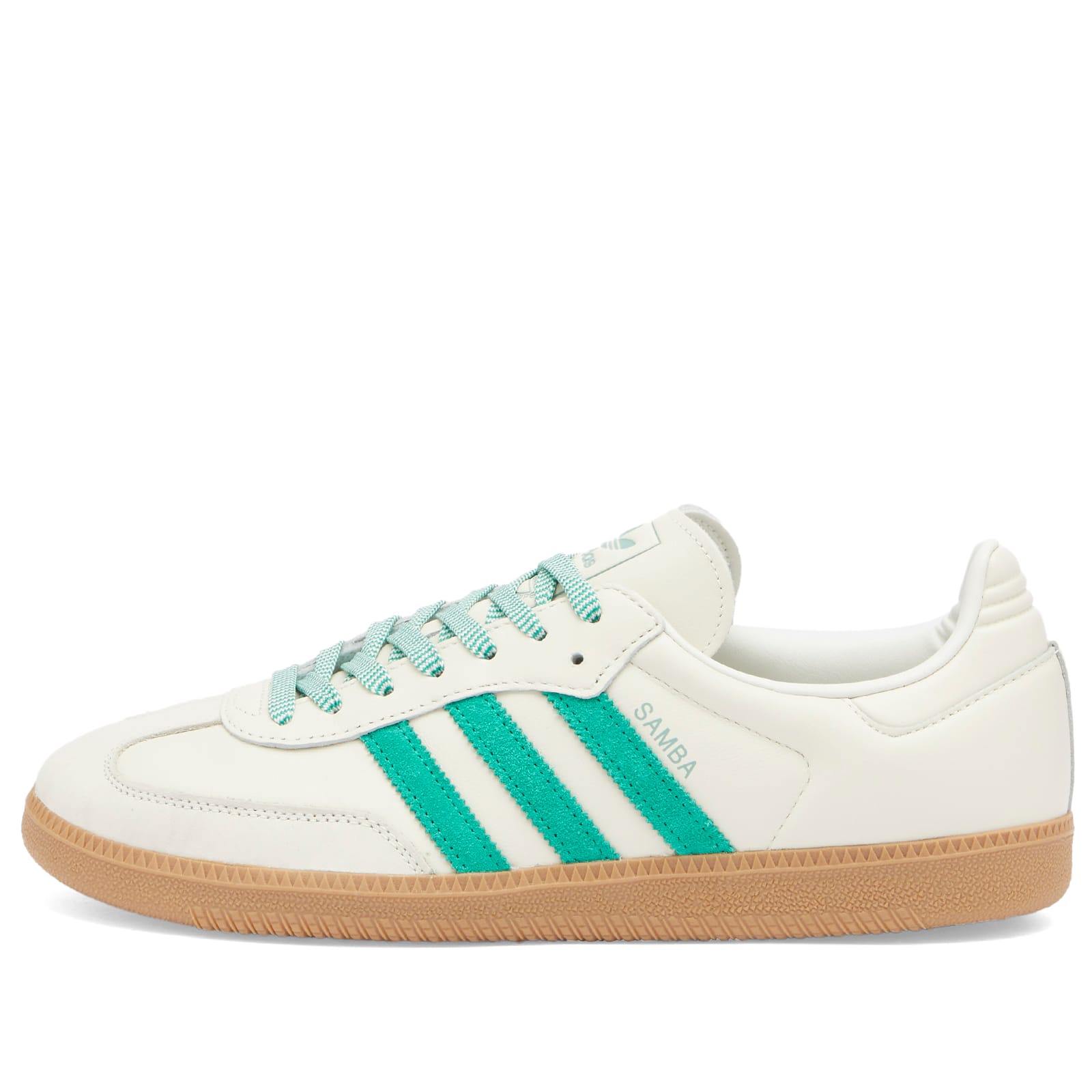 Adidas Samba OG W Sneaker Off White/Court Green - Curated Menswear
