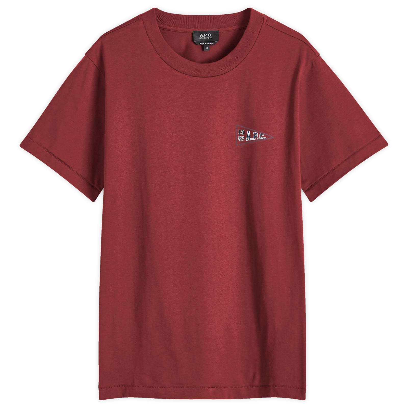 【送料関税込】A.P.C. College Logo T-Shirt A.P.C. College Logo T-Shirt Burgundy | END. (JP)