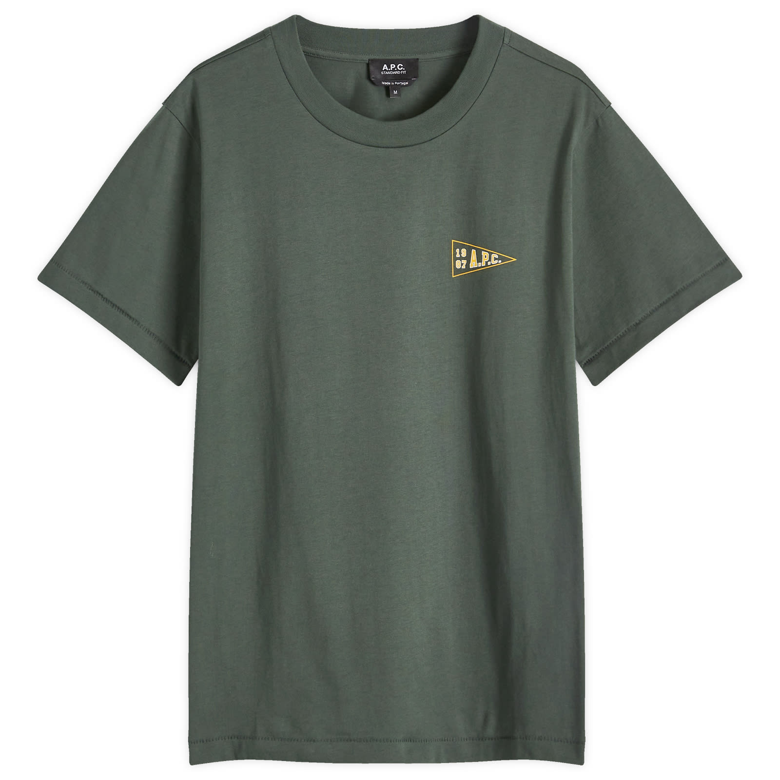 【送料関税込】A.P.C. College Logo T-Shirt A.P.C. College Logo T-Shirt Dark Green | END. (US)