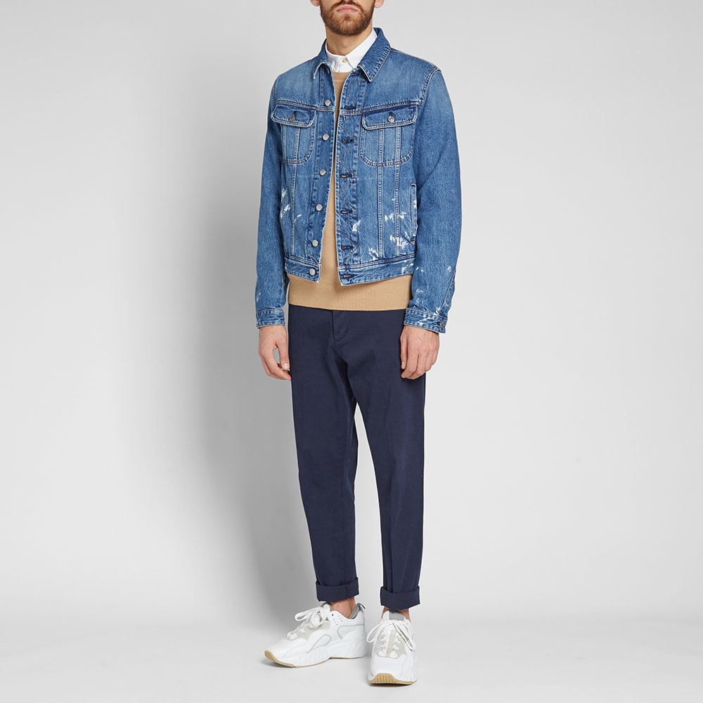 Acne Studios Tent Paint Vintage Denim Jacket Mid Blue | END. (US)