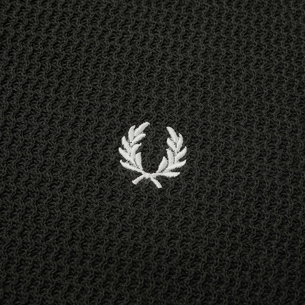 Fred Perry Long Sleeve Texture Knit Polo Hunting Green | END.