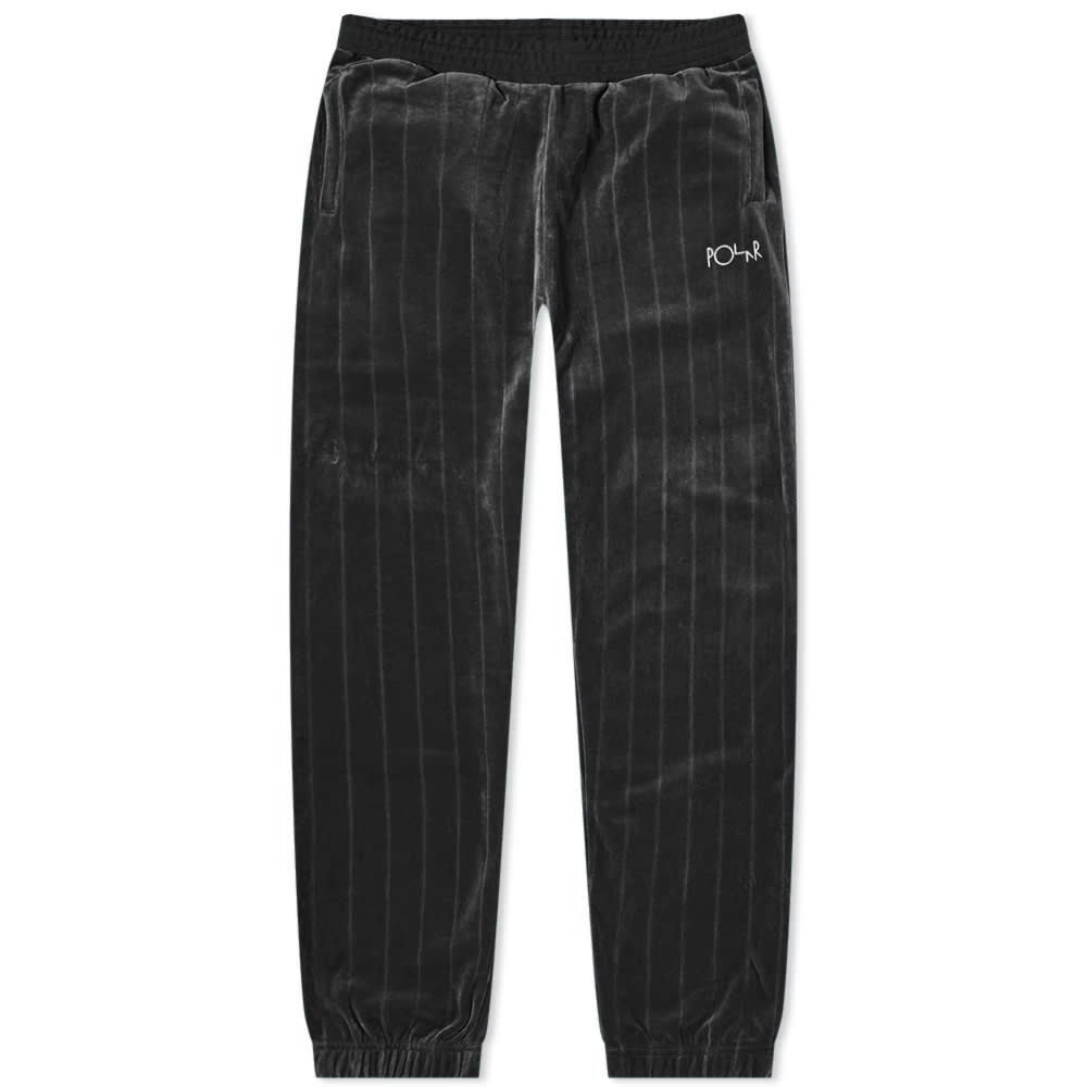 Made from a supremely soft and plush velour, this pair of sweat pants arrive from Polar Skate Co. in a slick black. Easily slipped on with an elasticated waist and cuffs, the casual style is the perfect pair to cosy up with on your off-duty days.  
 
82% Cotton, 18% Polyester 
Velour Fabric 
2 Side Entry Pockets 
Back Patch Pocket  
Embroidered Branding  
Elasticated Waist & Cuffs  
Made in Portugal