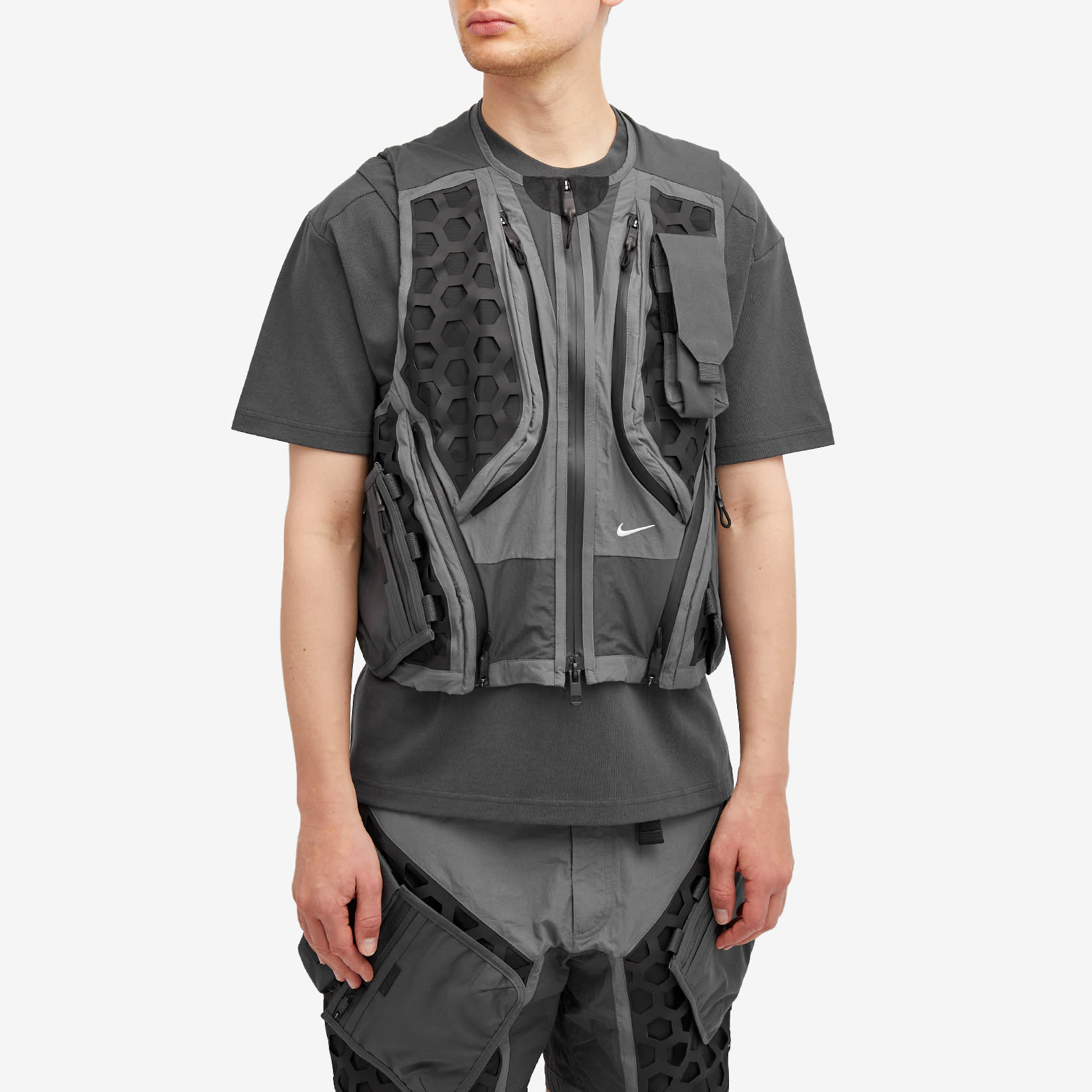Nike Men's ISPA Modular Pocket Vest Anthracite/Dark Grey/Black