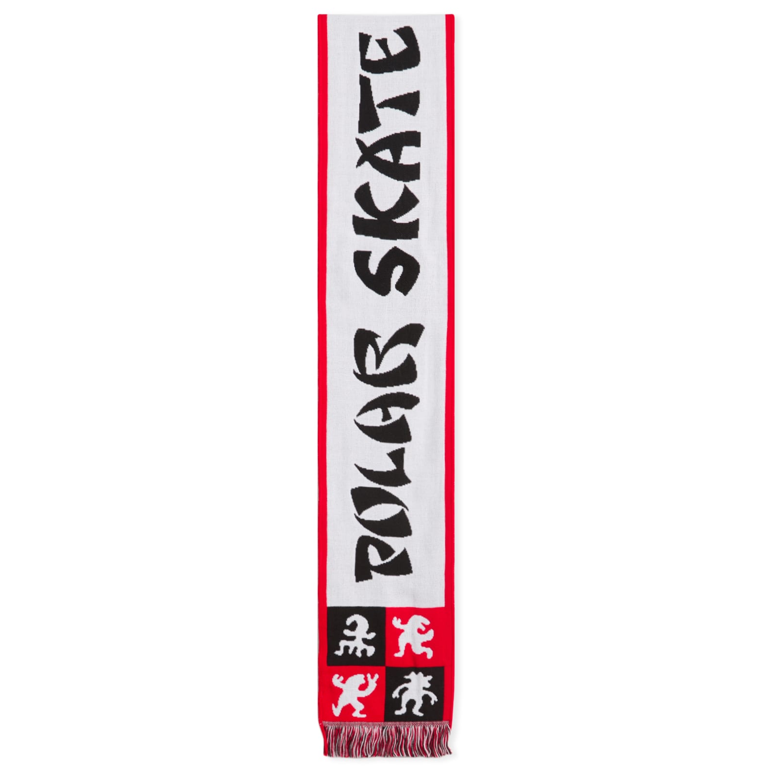 Polar Skate Co. Men’s Checkers Football Scarf Red