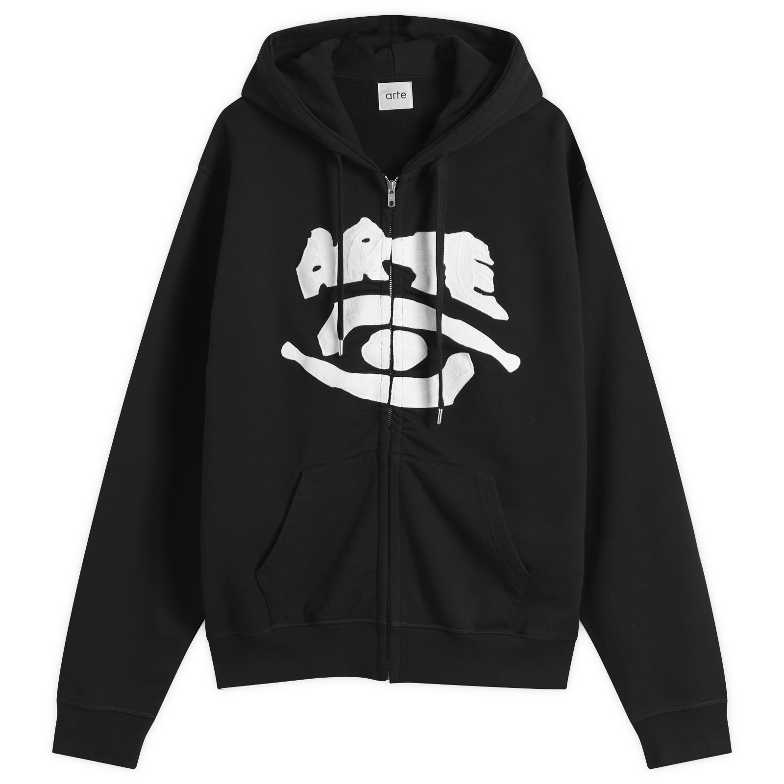 Arte Men’s Eyes Front Zip Hoodie Black