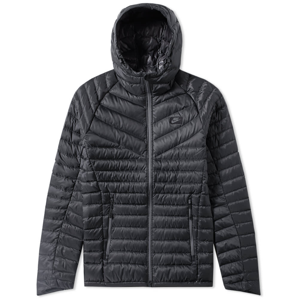 Nike Hooded Down Jacket Black & Dark Grey | END.