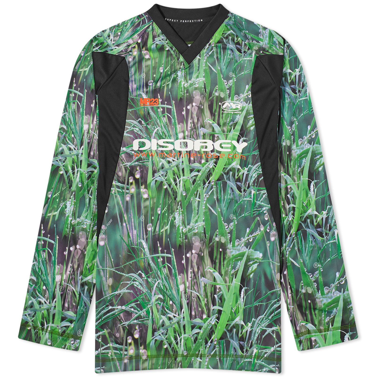【MARTINE ROSE】PANELLED FOOTBALL TOP GRASS PRINT/BLACK Martine Rose PANELLED FOOTBALL TOP Green | BSTN Store