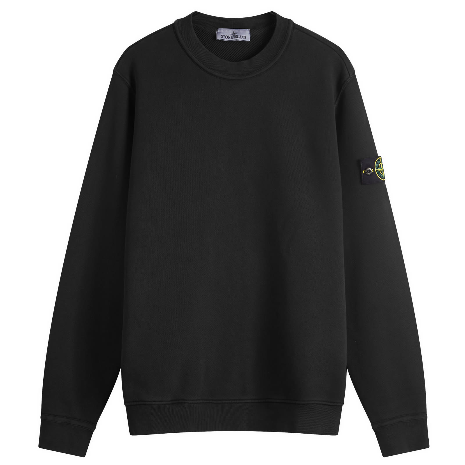 STONE ｜SWEATSHIRTS (OLD Effect Cotton Diagonal Fl Black 6100032 ORGANIC COTTON DIAGONAL FLEECE 'OLD' EFFECT