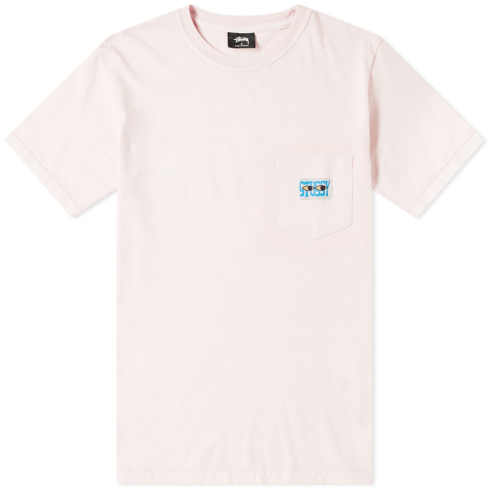 Stussy Red Eyes Pigment Dyed Pocket Tee Blush | END. (US)