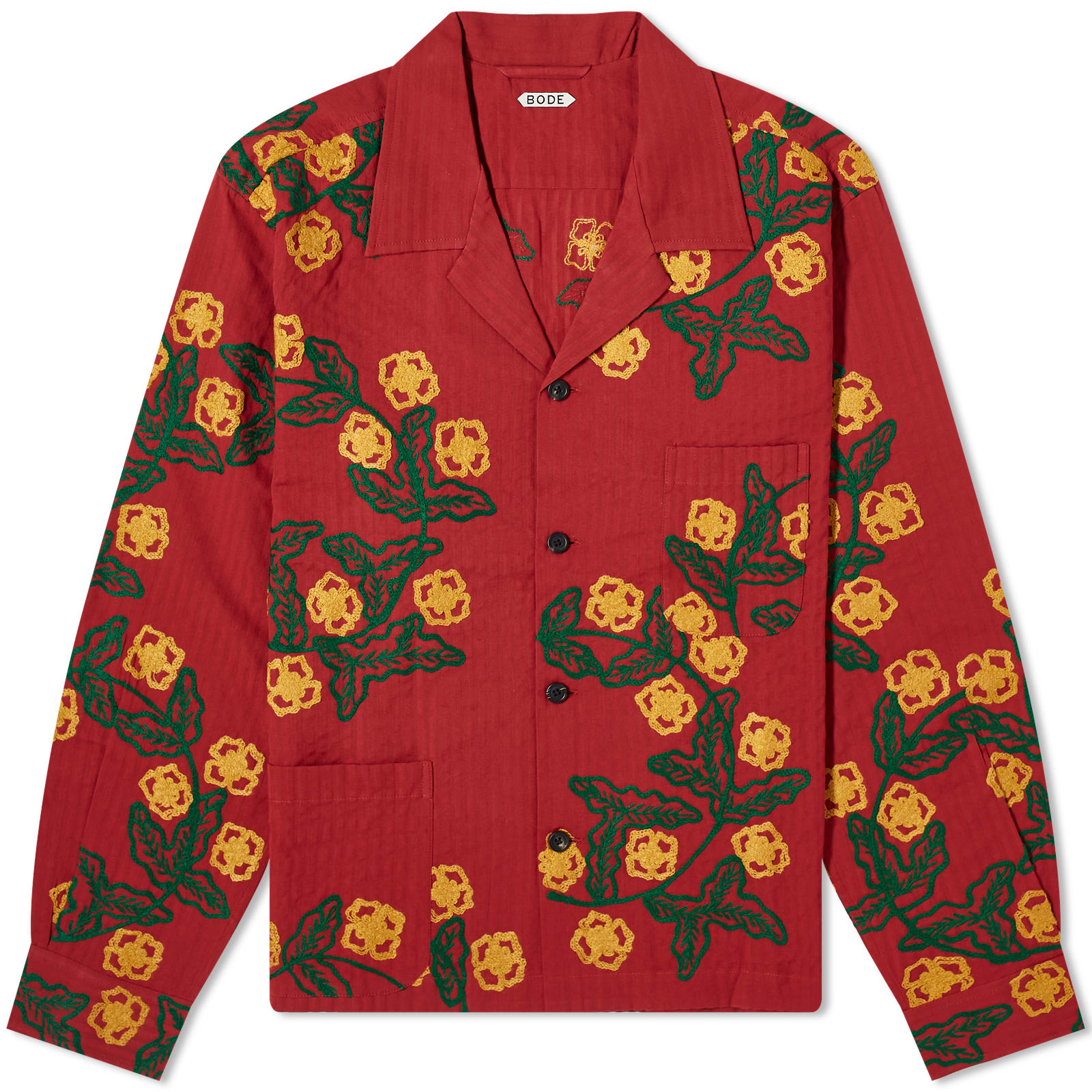 BODE Marigold Wreath Shirt Jacket Red (GB)