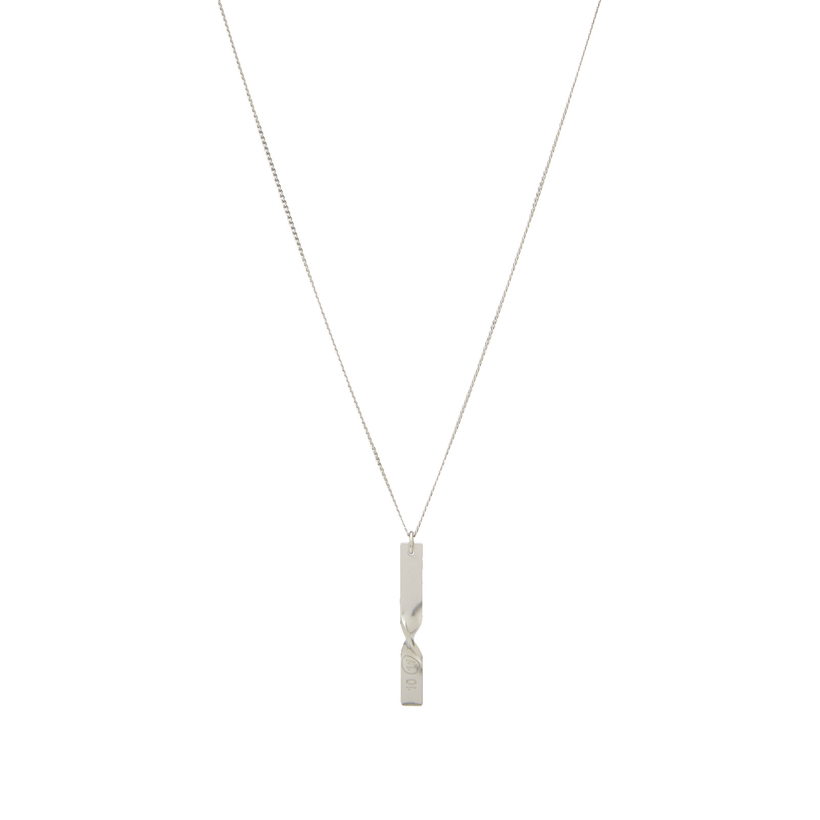 ★Maison Margiela★ Number Logo Twist Necklace Silver SM1UU0 Maison Margiela Twisted Number Logo Bar Necklace Maison Margiela