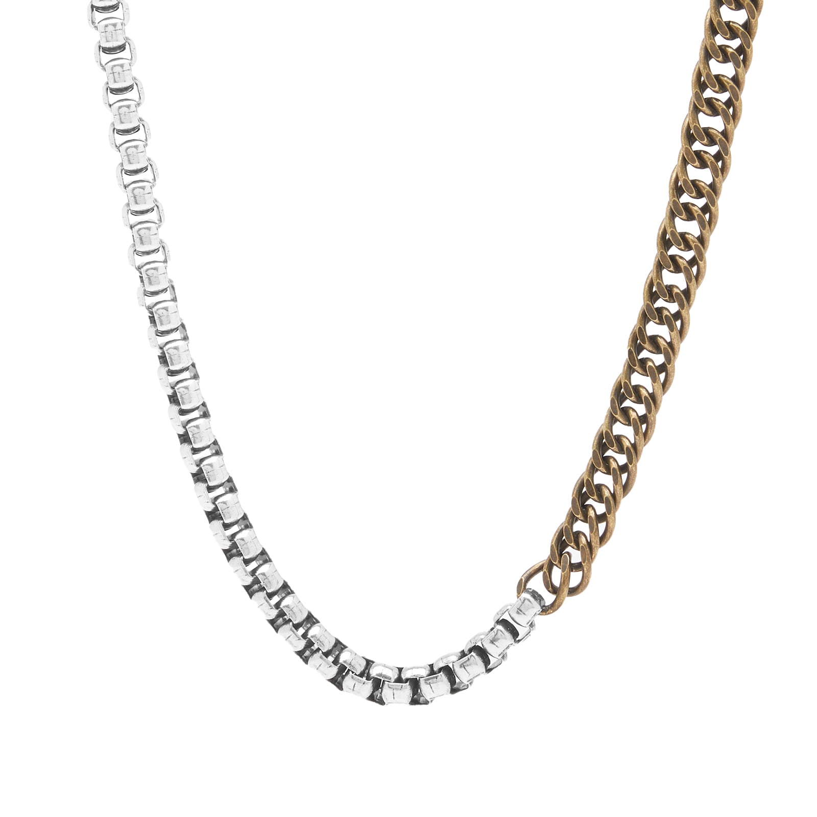 Dries Van Noten Split Link Necklace Silver Brass | END. (US)