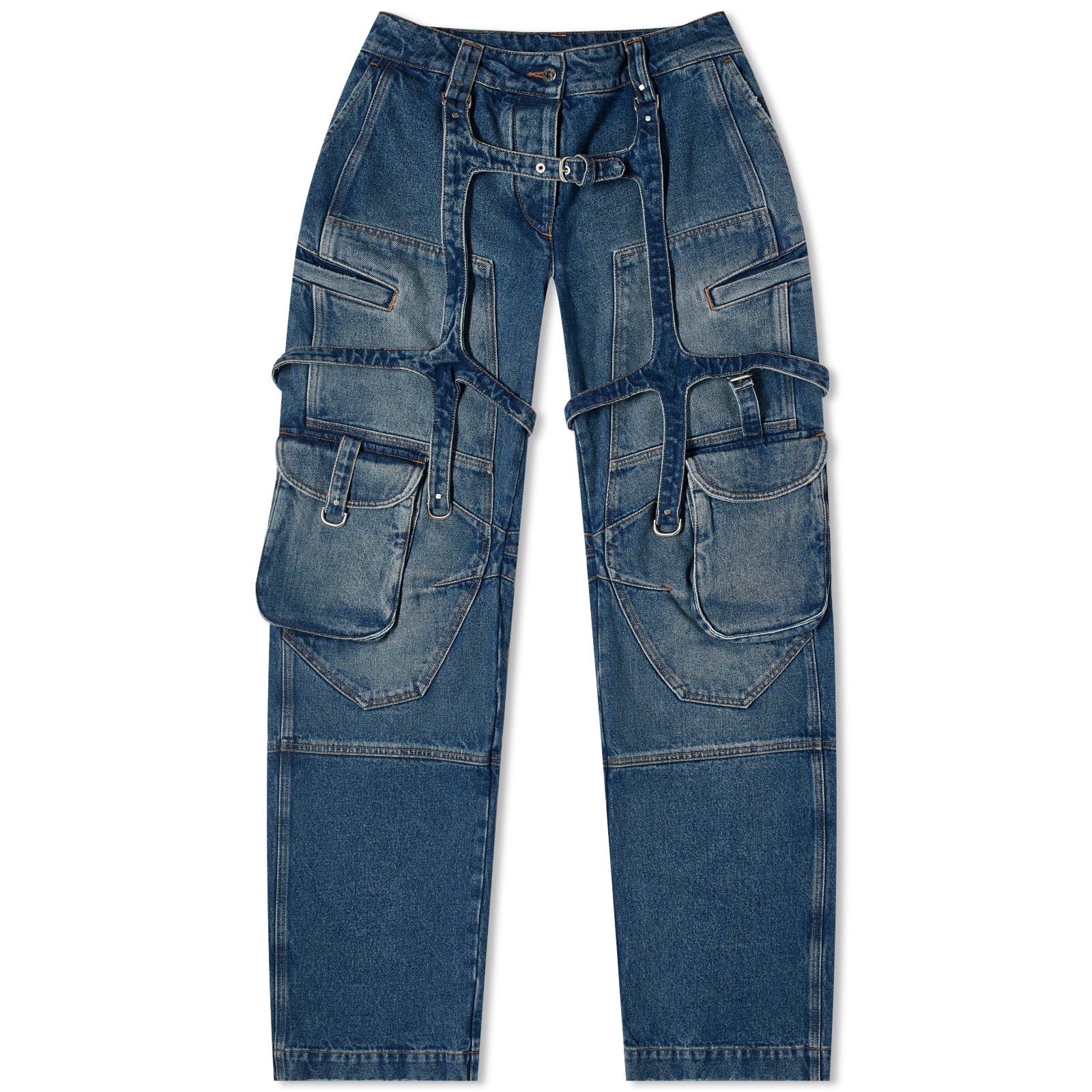 【関税込み】Off-White ブルー Over カーゴジーンズ Off-White Cargo Oversized Denim Pants Blue | END. (US)