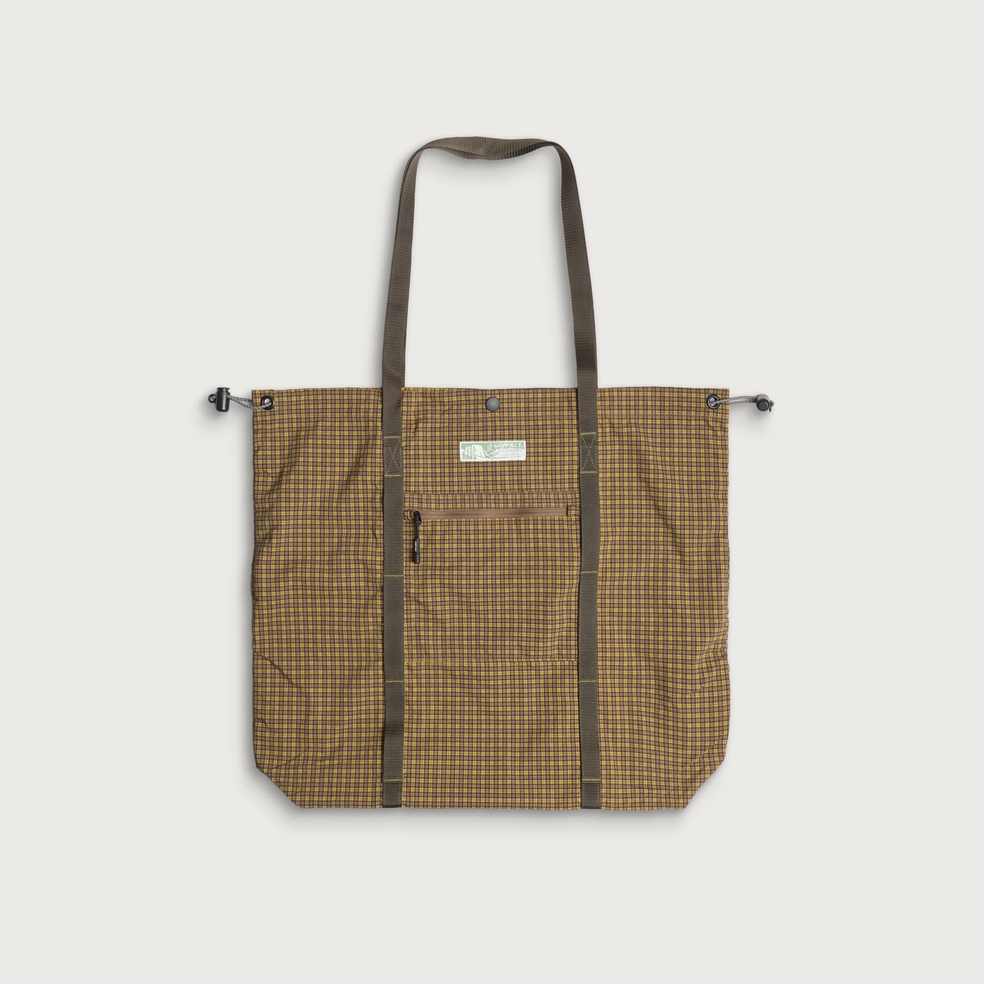 Gramicci Utility Tote Bag in Brown Check