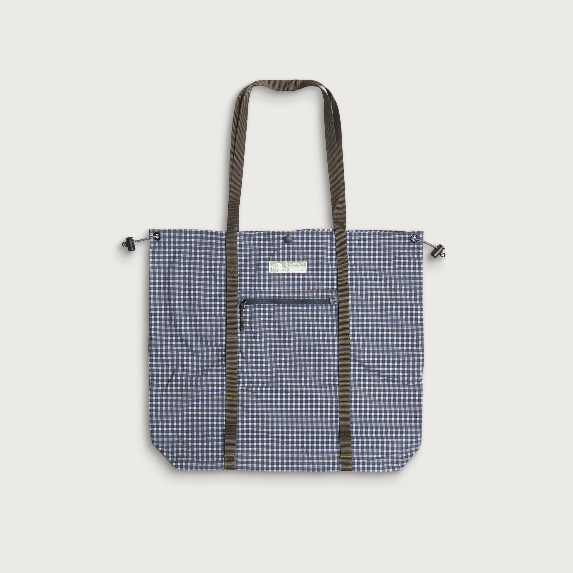 Gramicci Utility Tote Bag in Navy Check