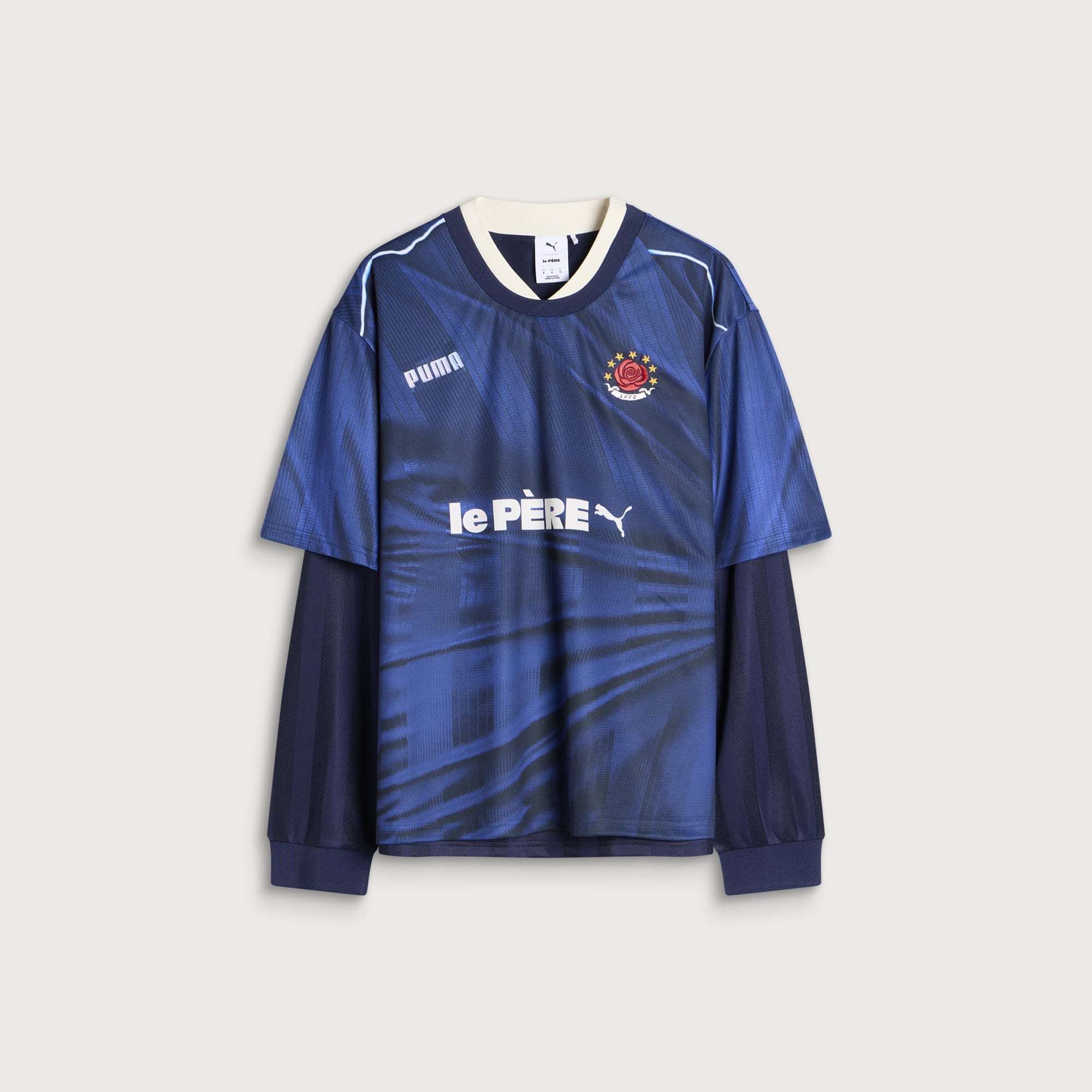 Puma Men's x Le Père Double Layer Jersey Top in Navy, Size XX-Large