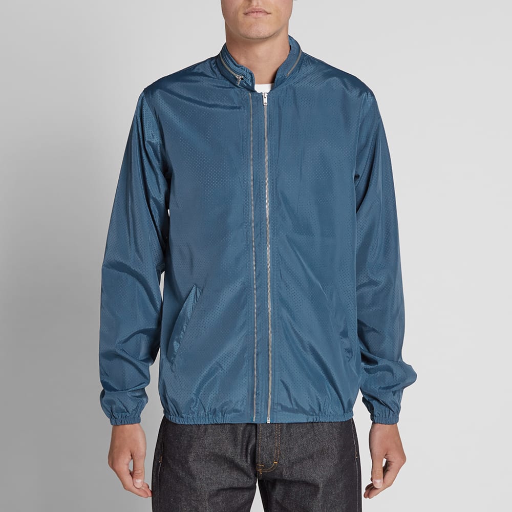 YMC Perforated Double Zip Jacket Blue END.