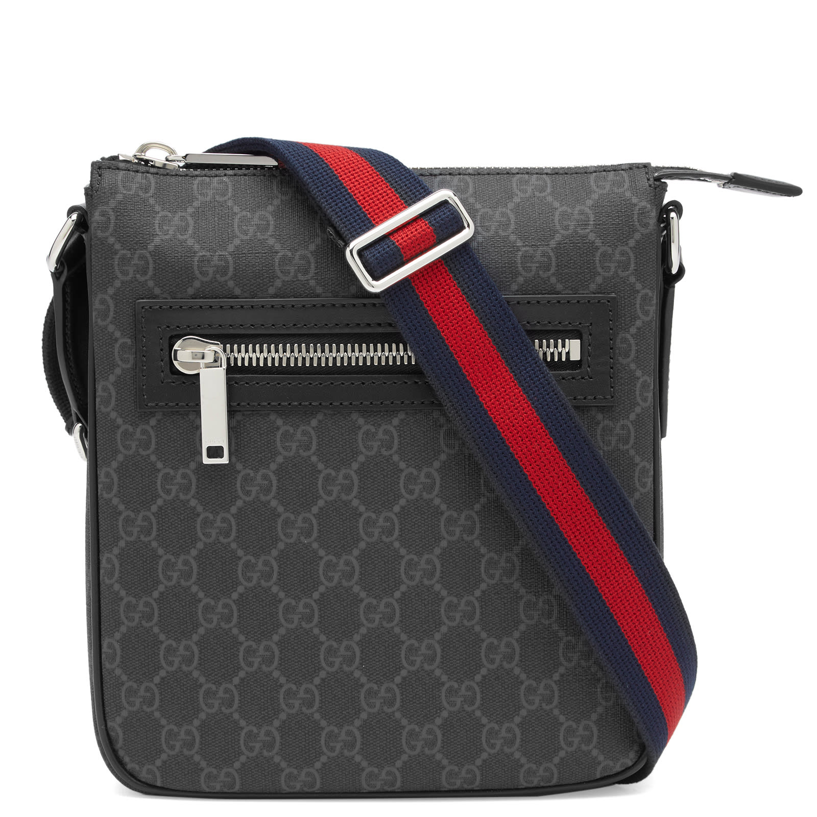 Gucci Men's GG Supreme Cross Body Bag Black - Curated Menswear