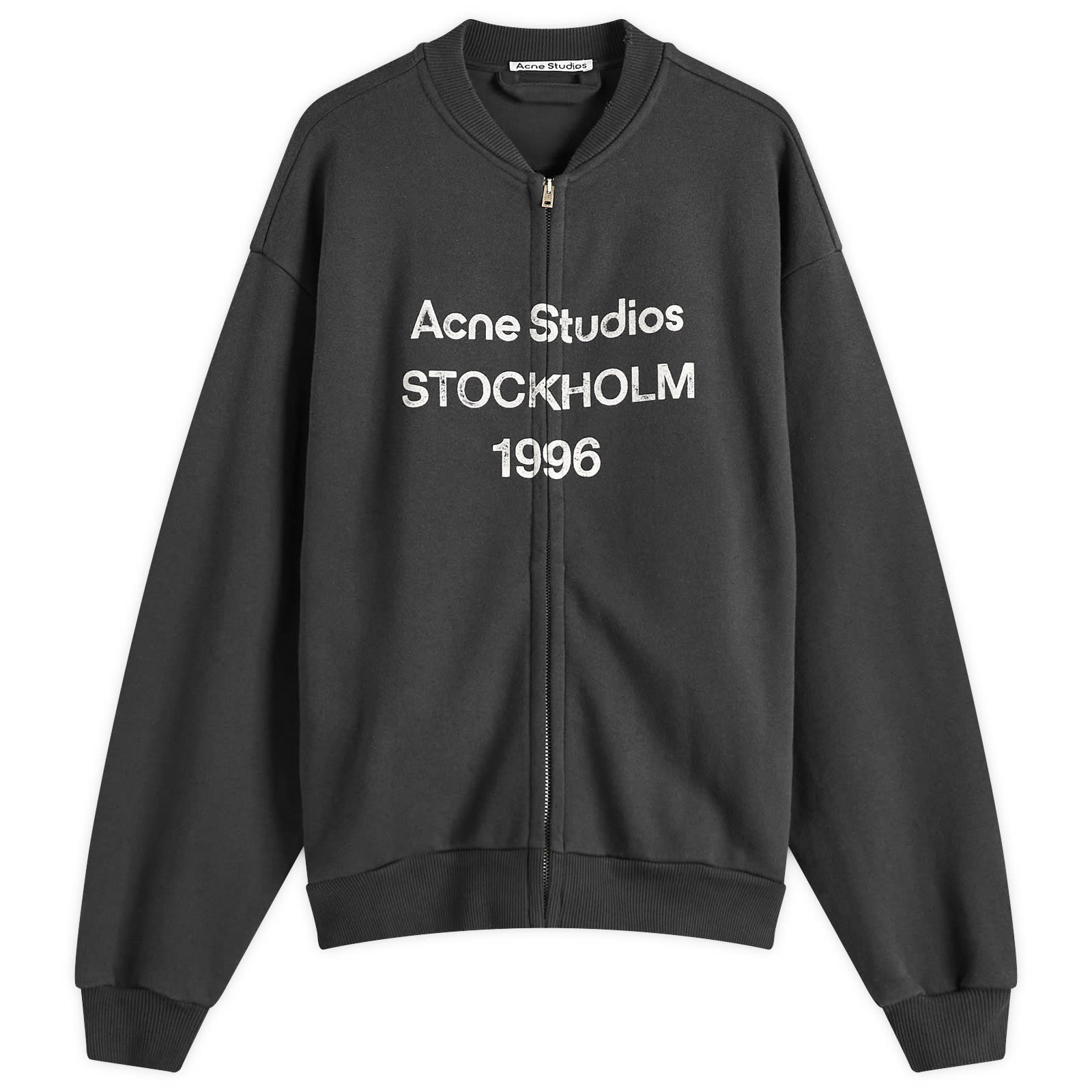 Acne Studios Fiah U Zip 1996 Zip Sweat Bomber Black | END. (AR)