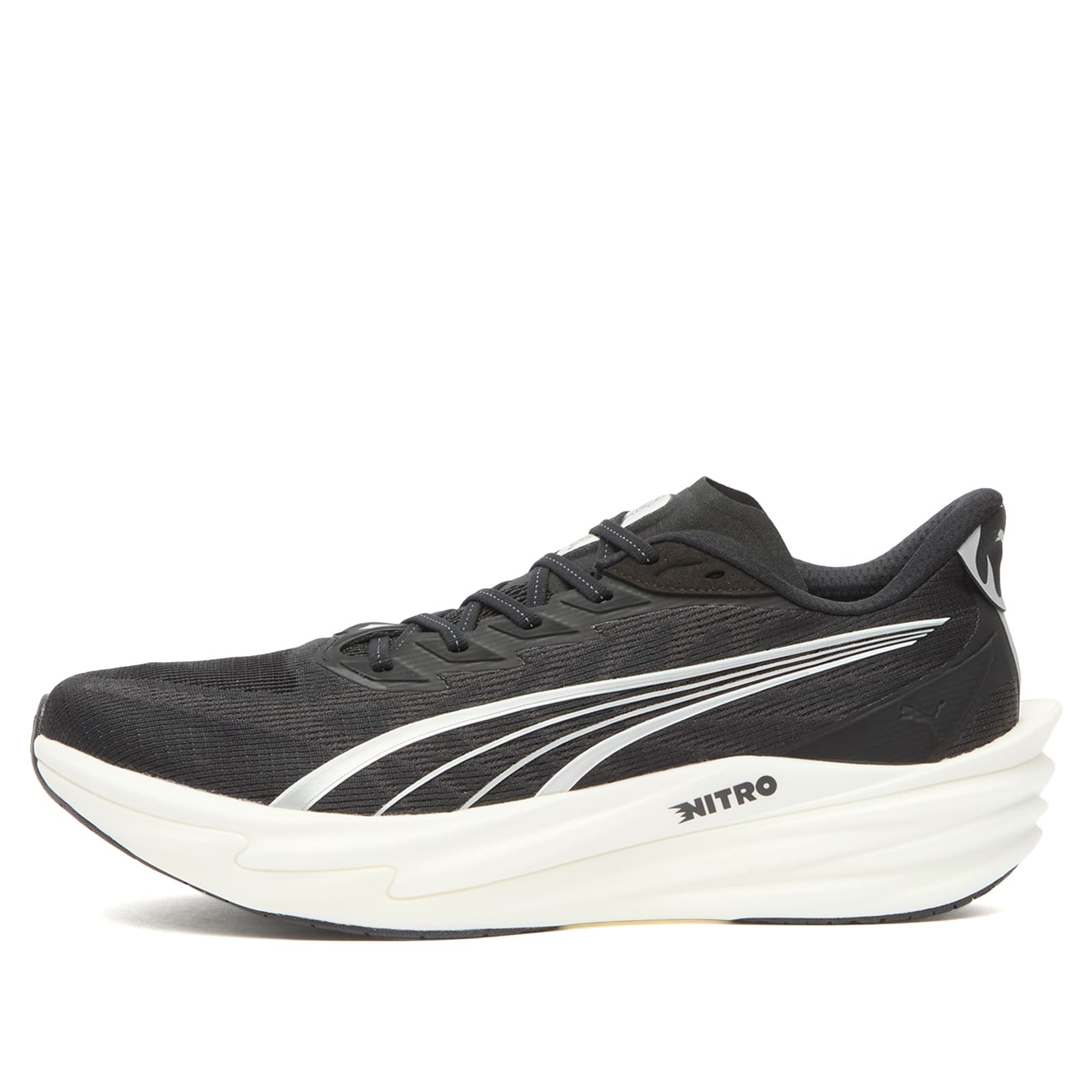 Puma Men's Deviate NITRO 4 Sneaker Black/White/Silver - 312123-01