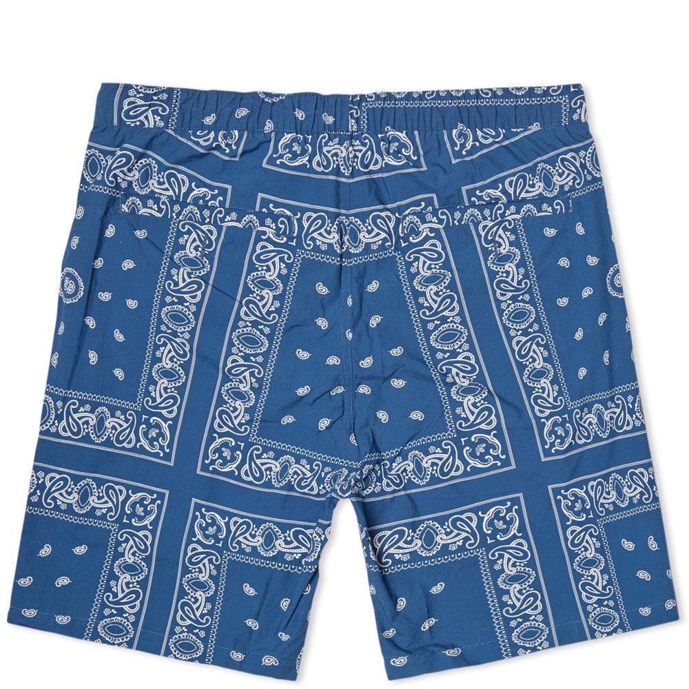 mens blue bandana shorts